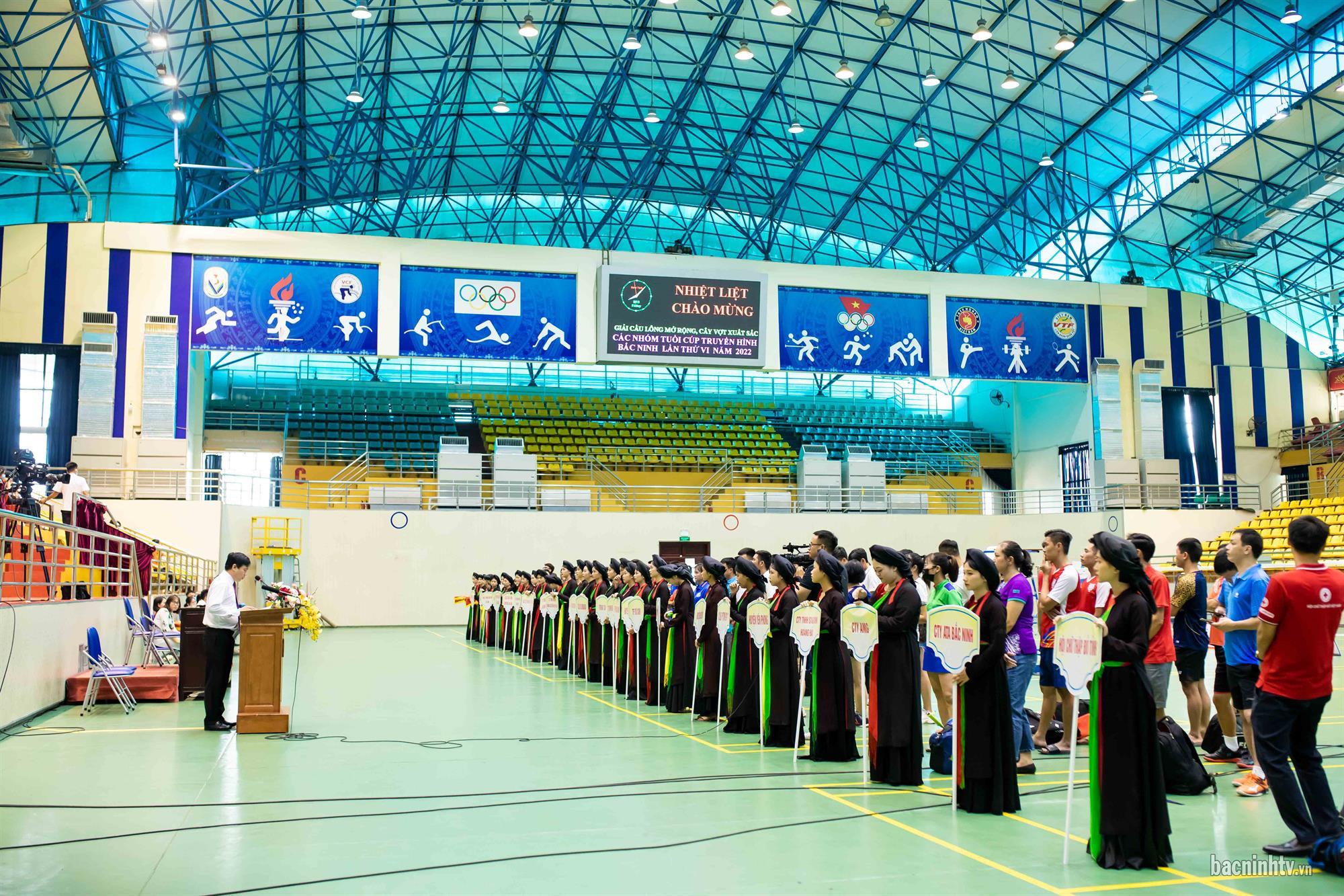 Khai mạc giải cầu lông mở rộng, cây vợt xuất sắc các nhóm tuổi, Cúp Truyền hình Bắc Ninh lần thứ VI, năm 2022