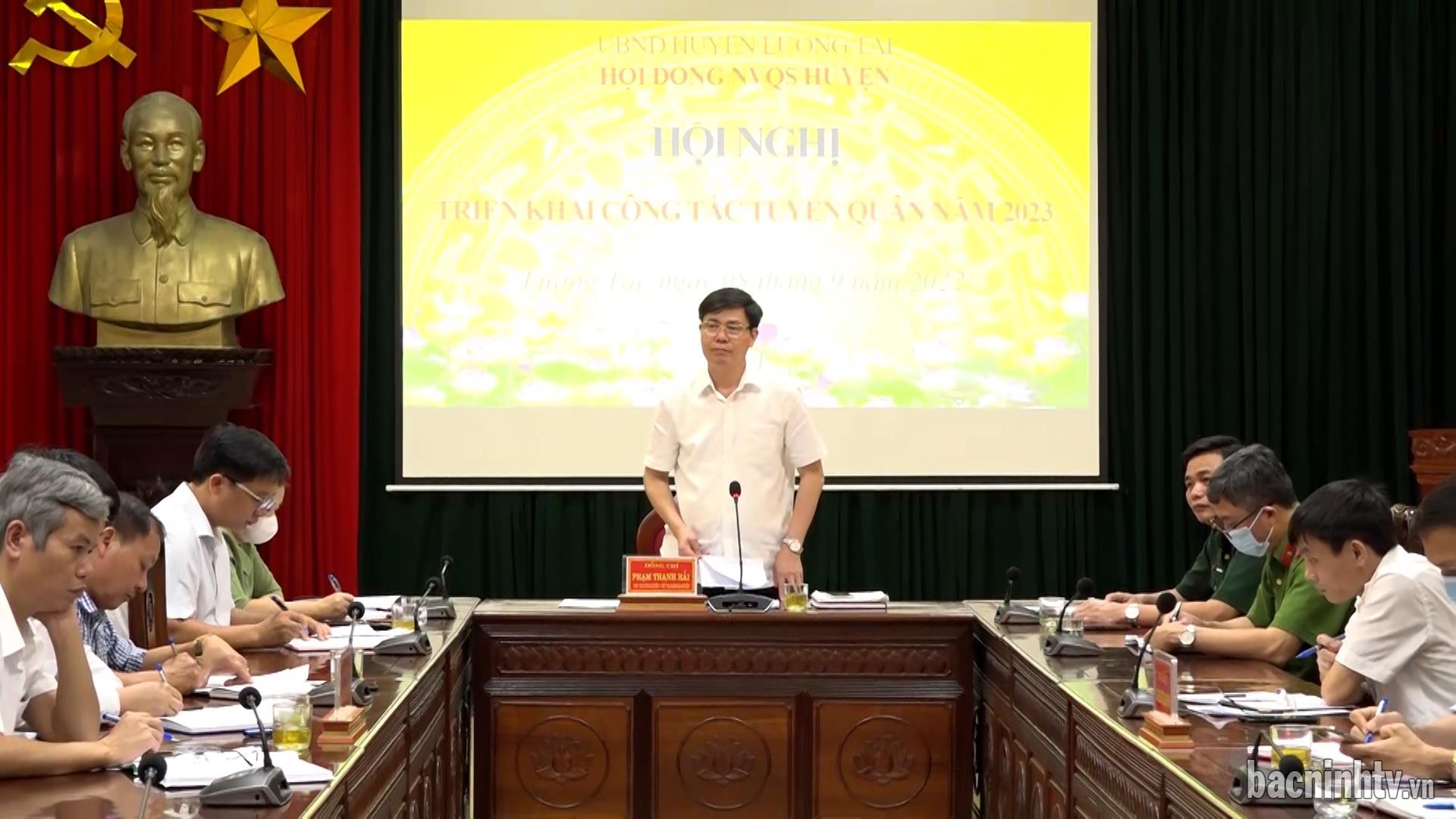 Lương tài triển khai công tác tuyển quân năm 2023 