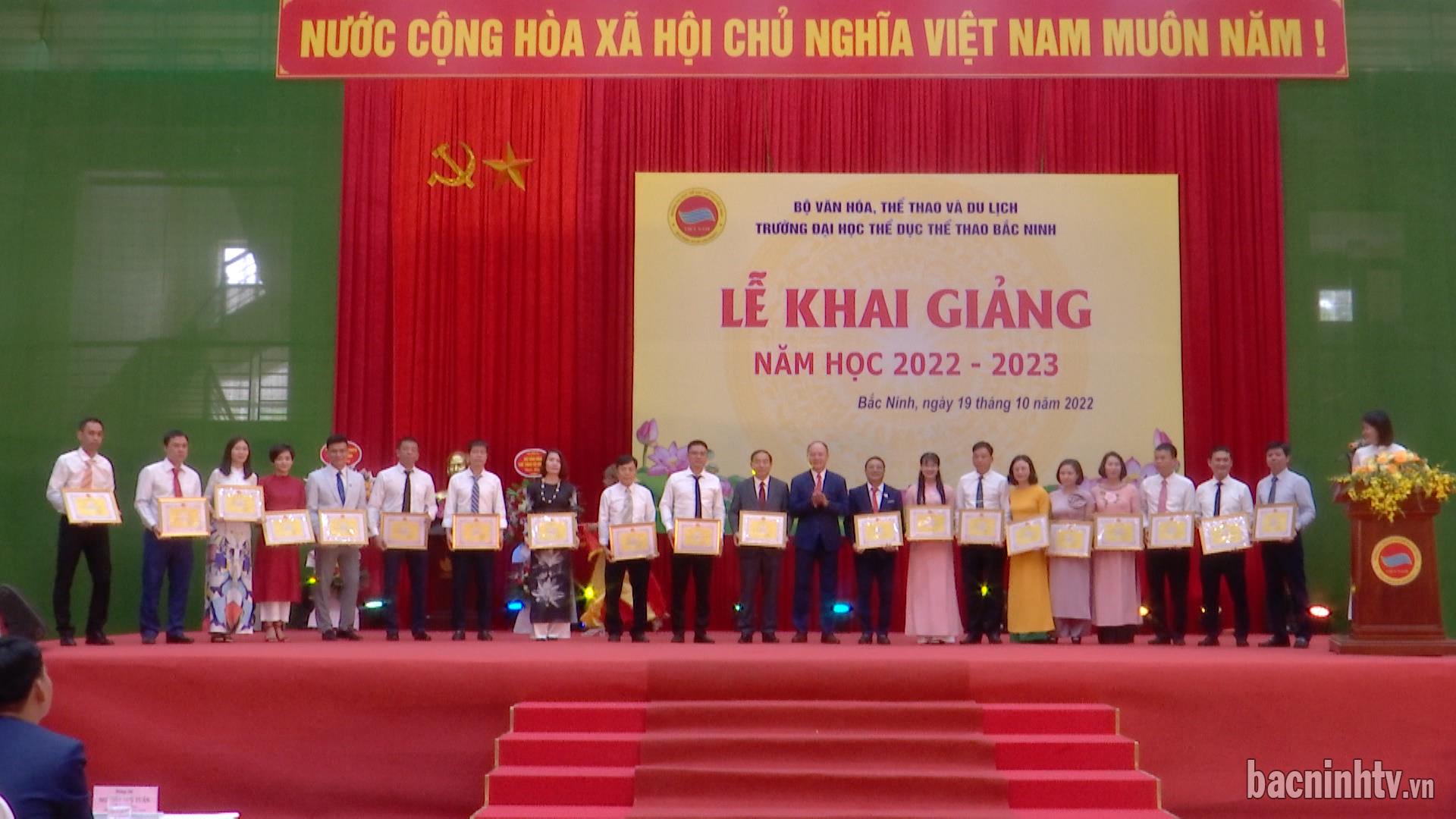 Trường Đại học TDTT Bắc Ninh khai giảng năm học mới