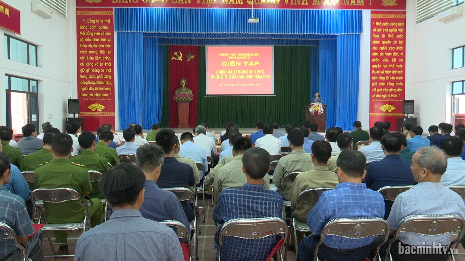   Huyện Gia Bình tổ chức diễn tập chiến đấu phòng thủ năm 2022