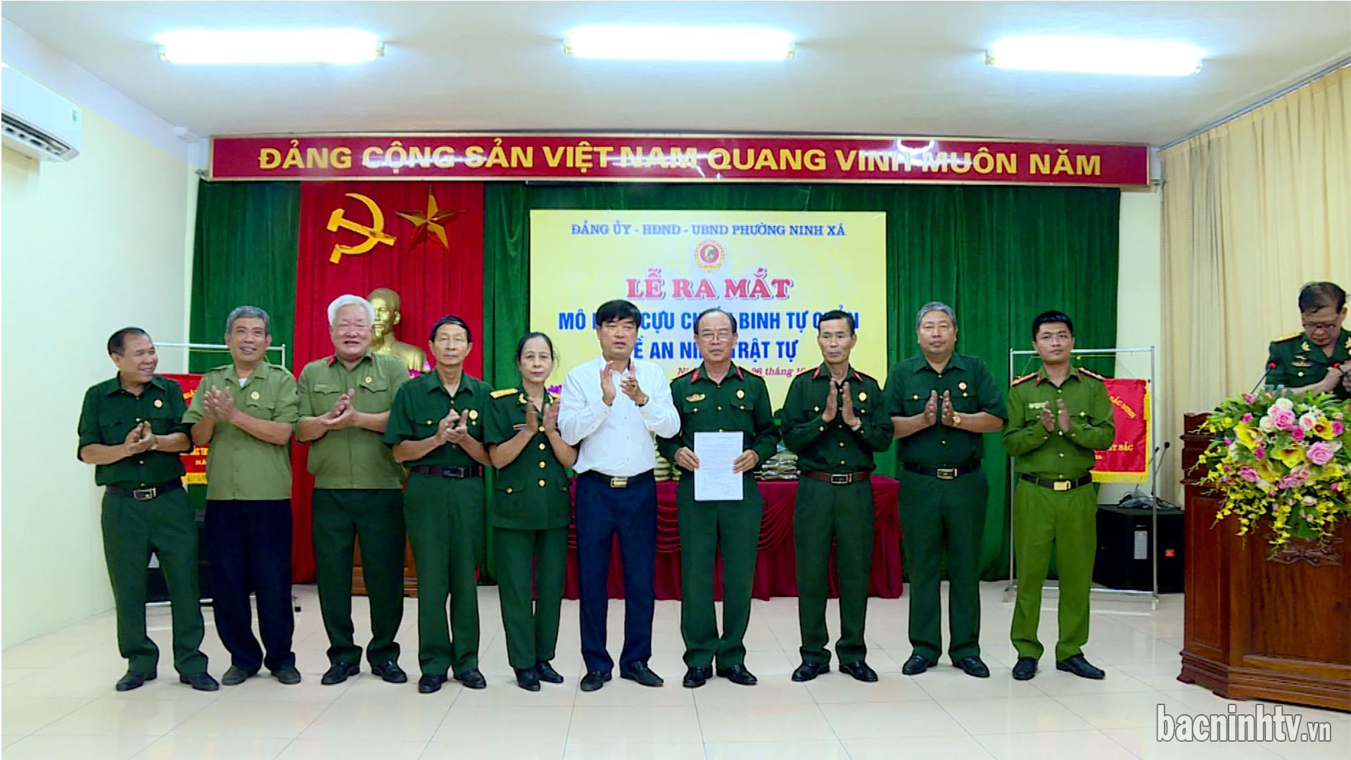 Ra mắt mô hình Cựu chiến binh tự quản về ANTT phường Ninh Xá
