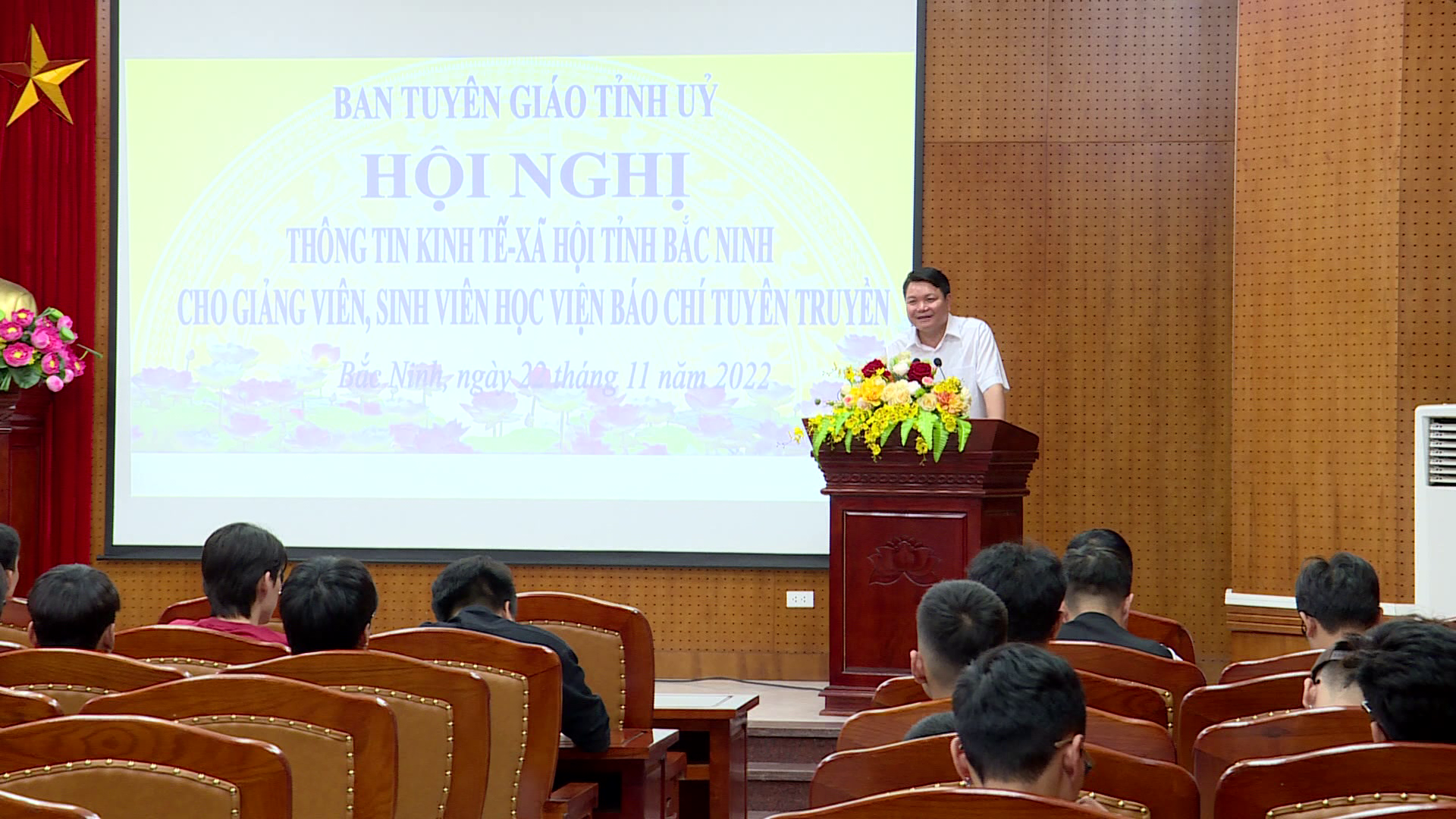 Hội nghị Thông tin Kinh tế - Xã hội tỉnh Bắc Ninh  cho giảng viên, sinh viên Học viện Báo chí Tuyên truyền