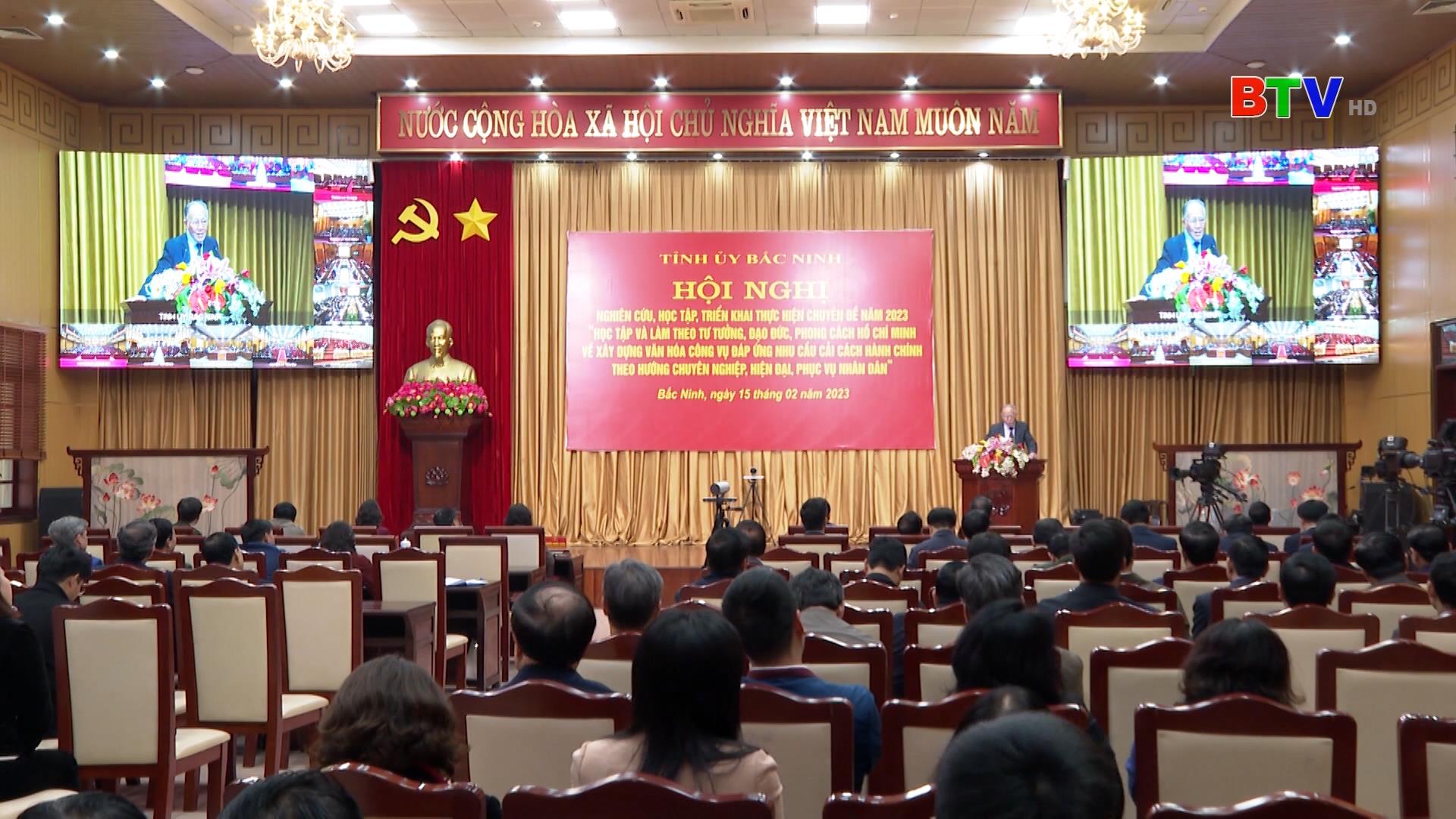Bắc Ninh nghiên cứu, học tập triển khai thực hiện chuyên đề học tập và làm theo tư tưởng đạo đức, phong cách Hồ Chí Minh năm 2023