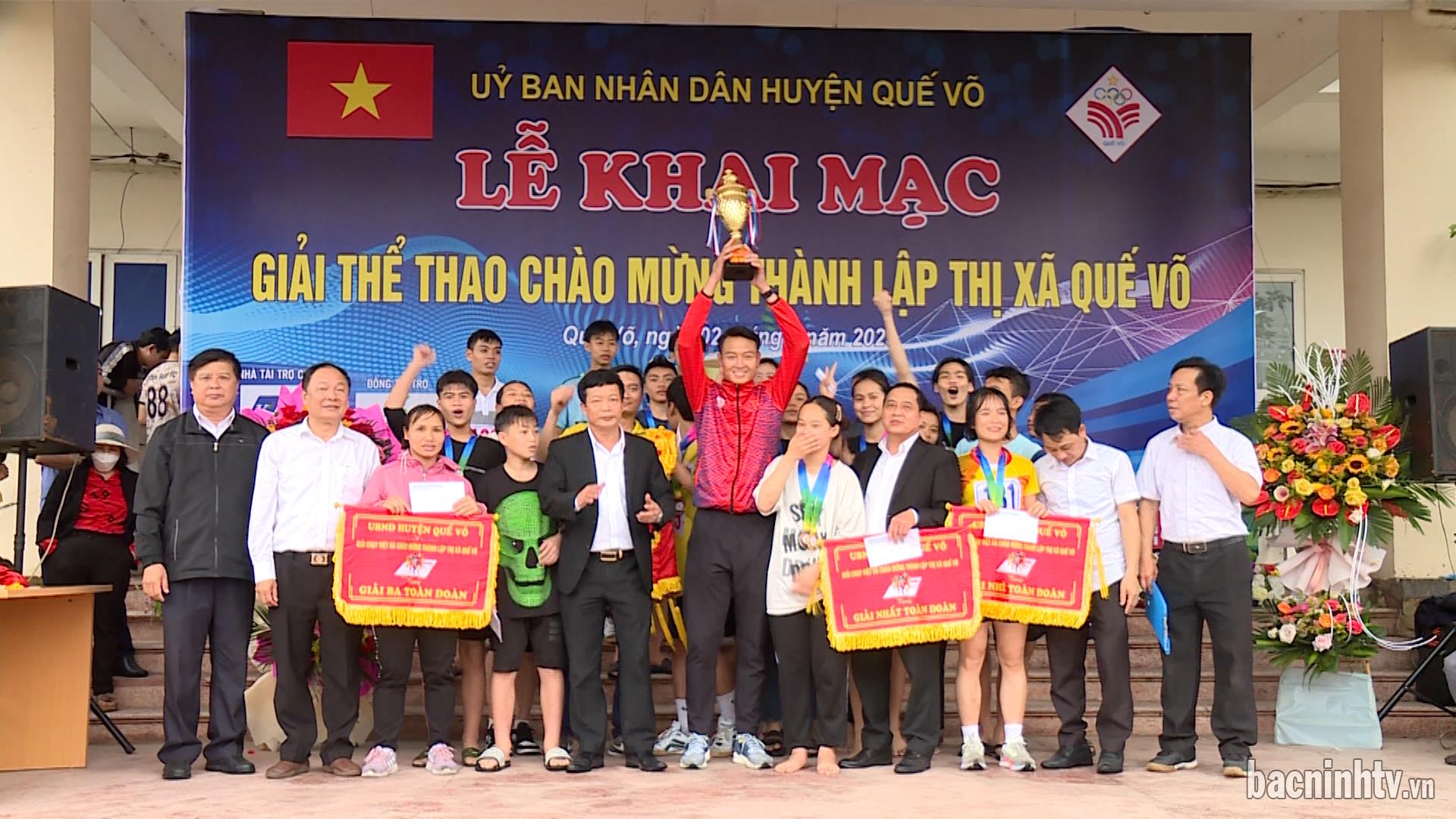 Quế Võ tổ chức giải thể thao chào mừng thành lập thị xã