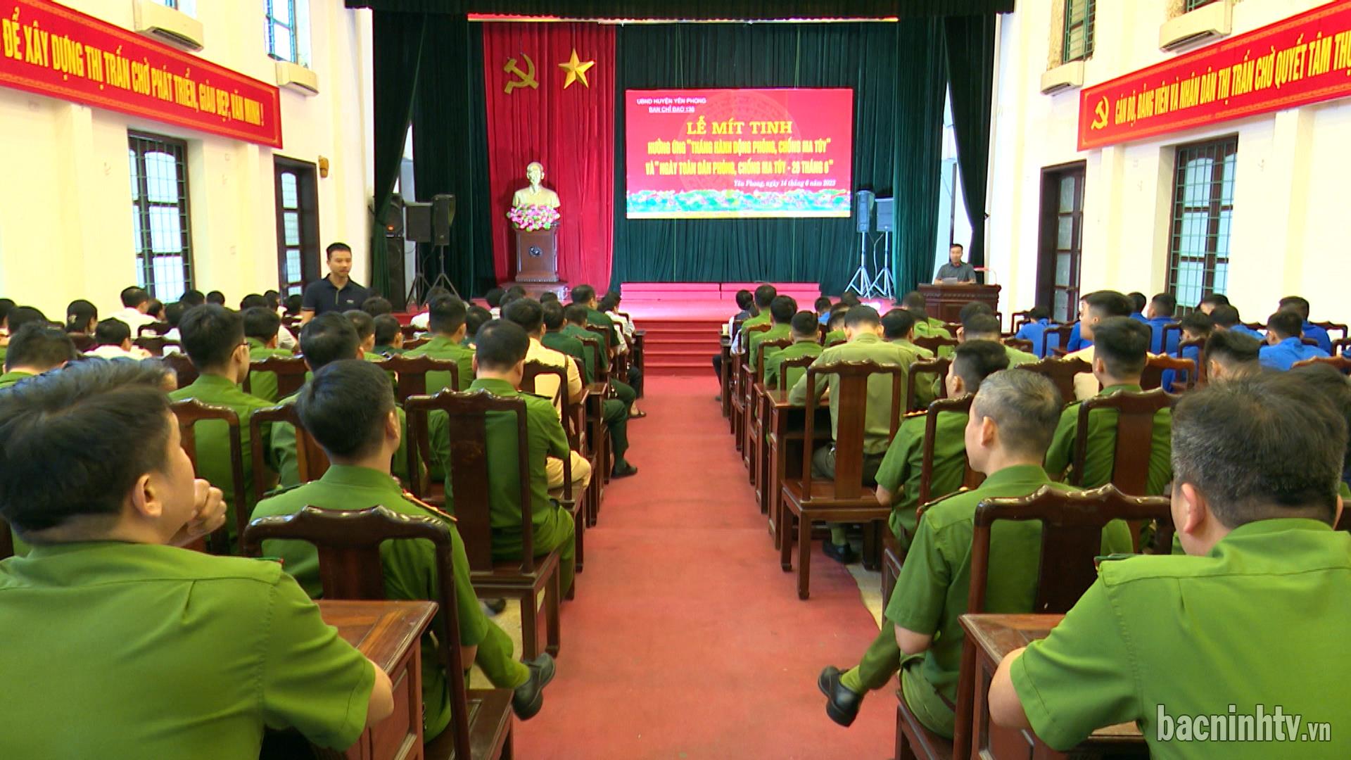 Yên Phong hưởng ứng Tháng hành động phòng, chống ma túy