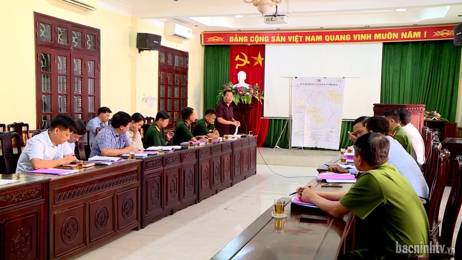 Tiên Du triển khai kế hoạch diễn tập PCTT&TKCN tại xã Tri Phương