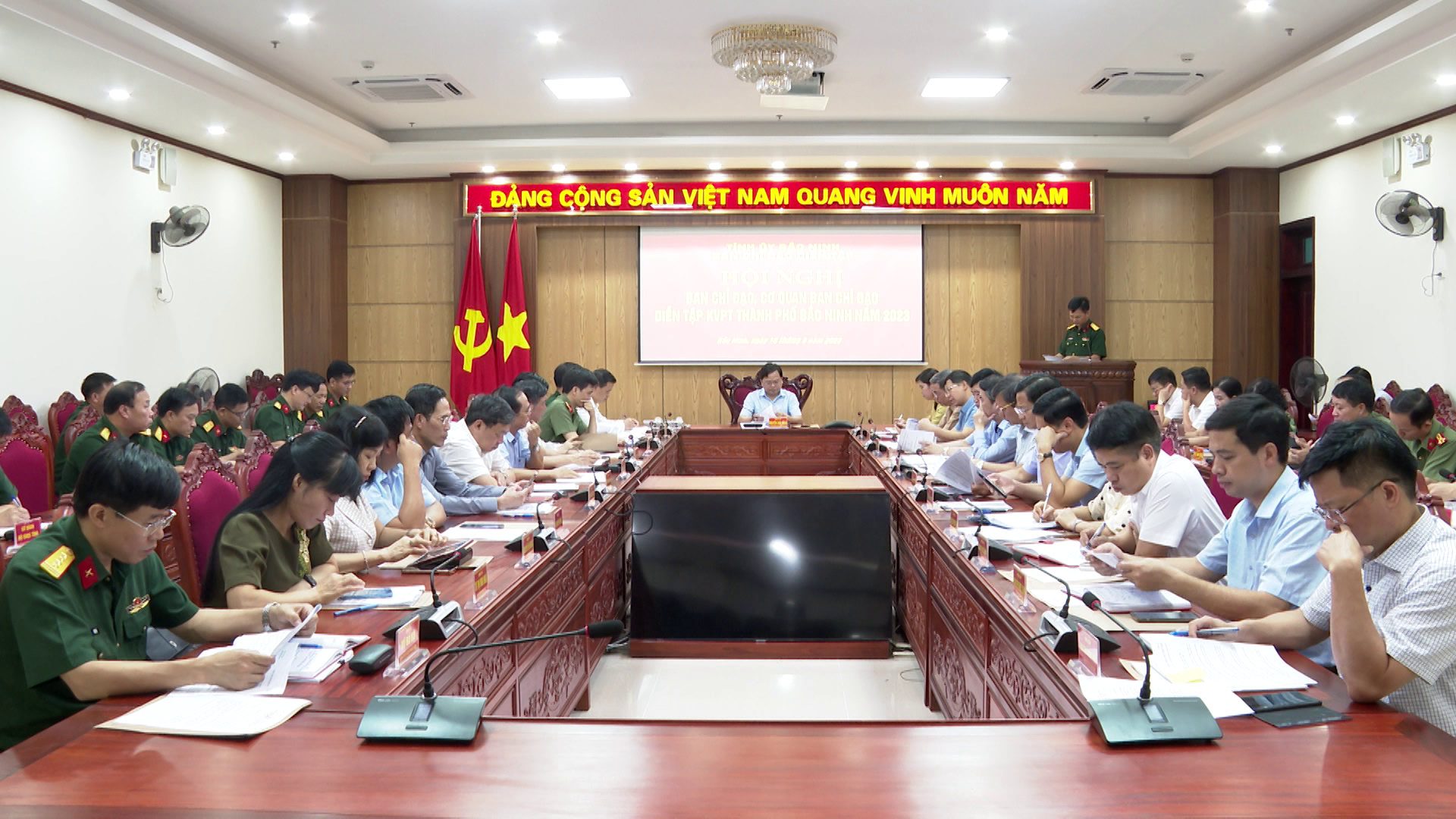 Hội nghị Ban Chỉ đạo diễn tập khu vực phòng thủ thành phố Bắc Ninh năm 2023