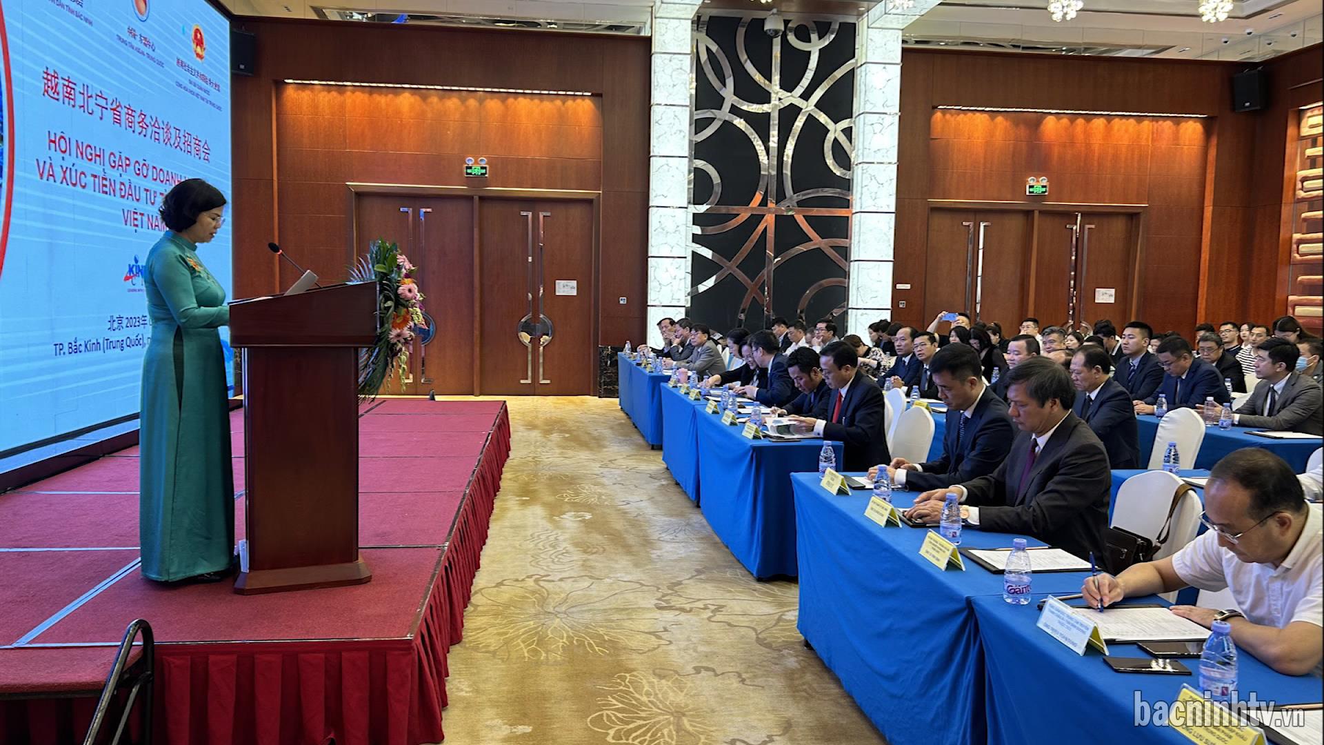 Hội nghị Gặp gỡ doanh nghiệp và Xúc tiến đầu tư tỉnh Bắc Ninh tại Bắc Kinh (Trung Quốc)
