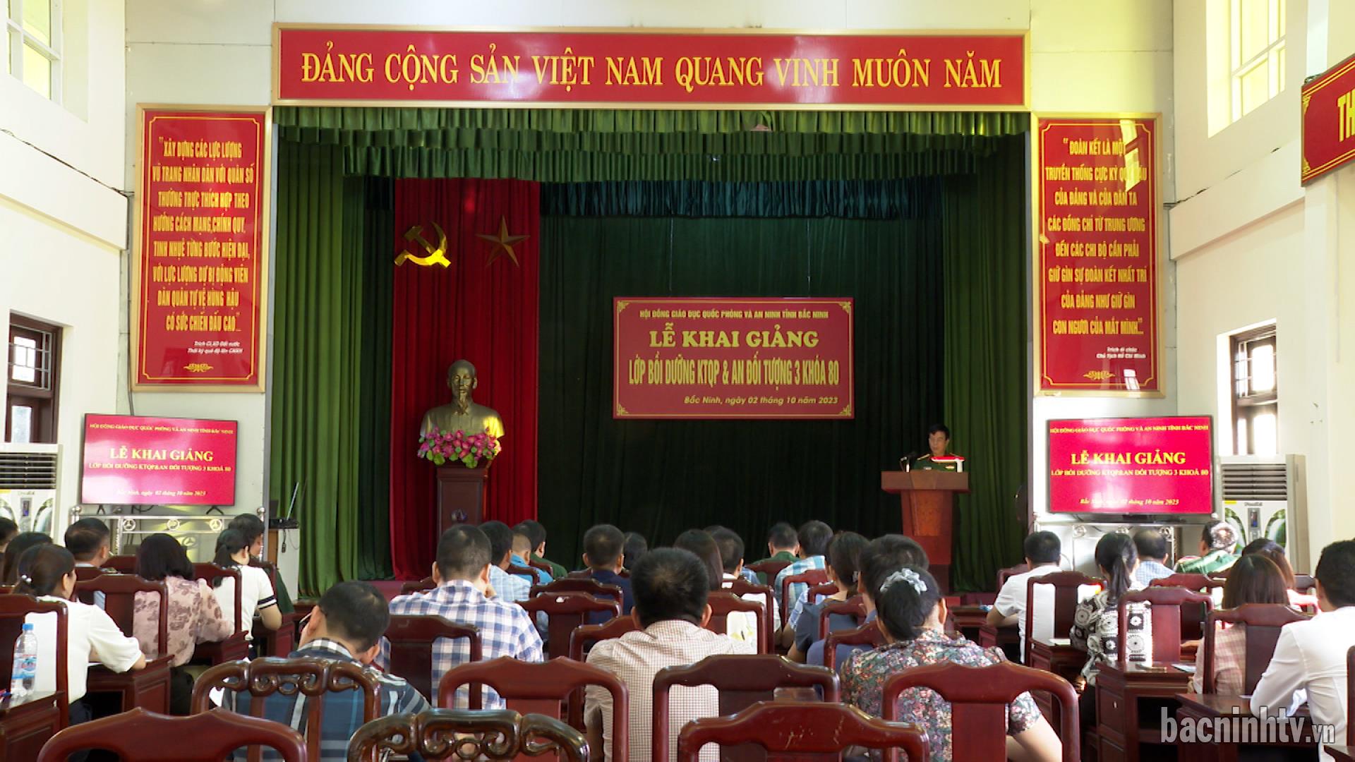 Khai giảng lớp bồi dưỡng kiến thức quốc phòng, an ninh khoá 80