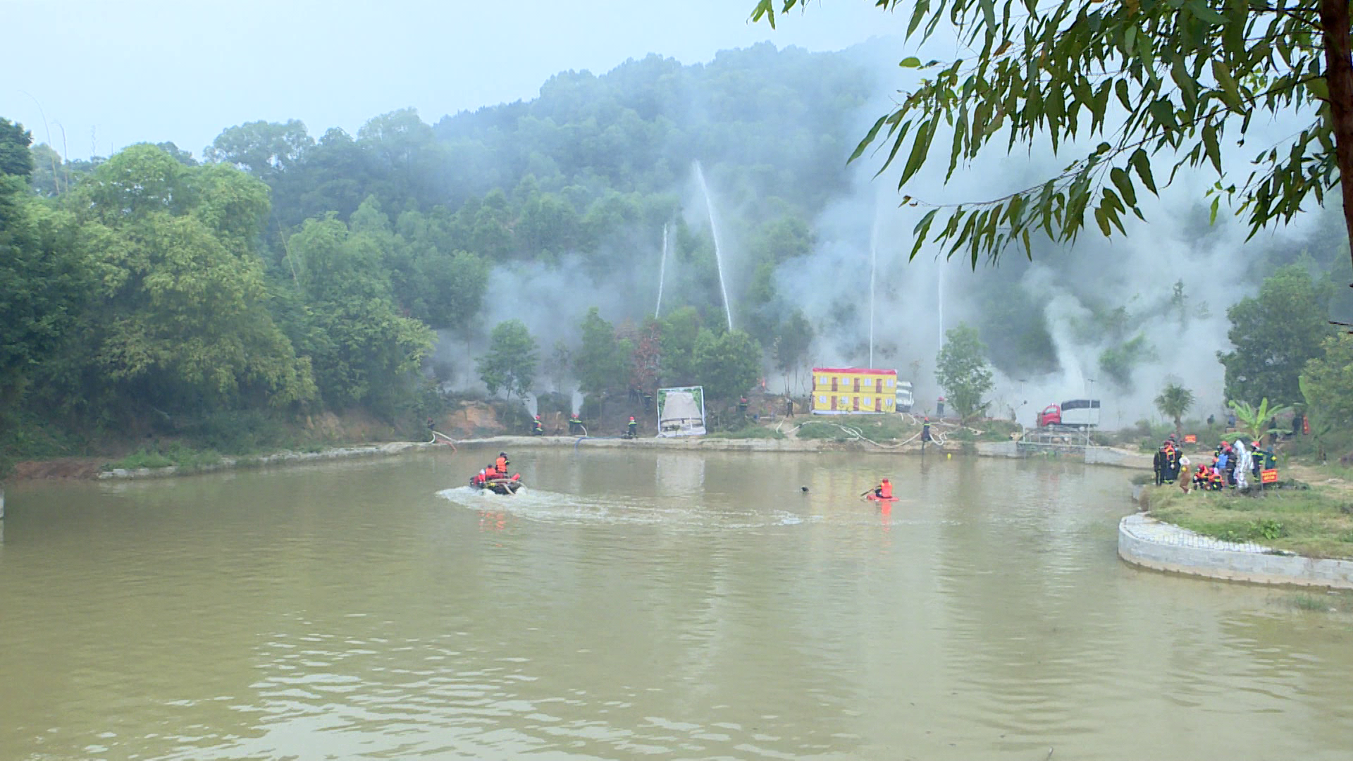 Thực tập thành công phương án chữa cháy rừng tỉnh Bắc Ninh năm 2023