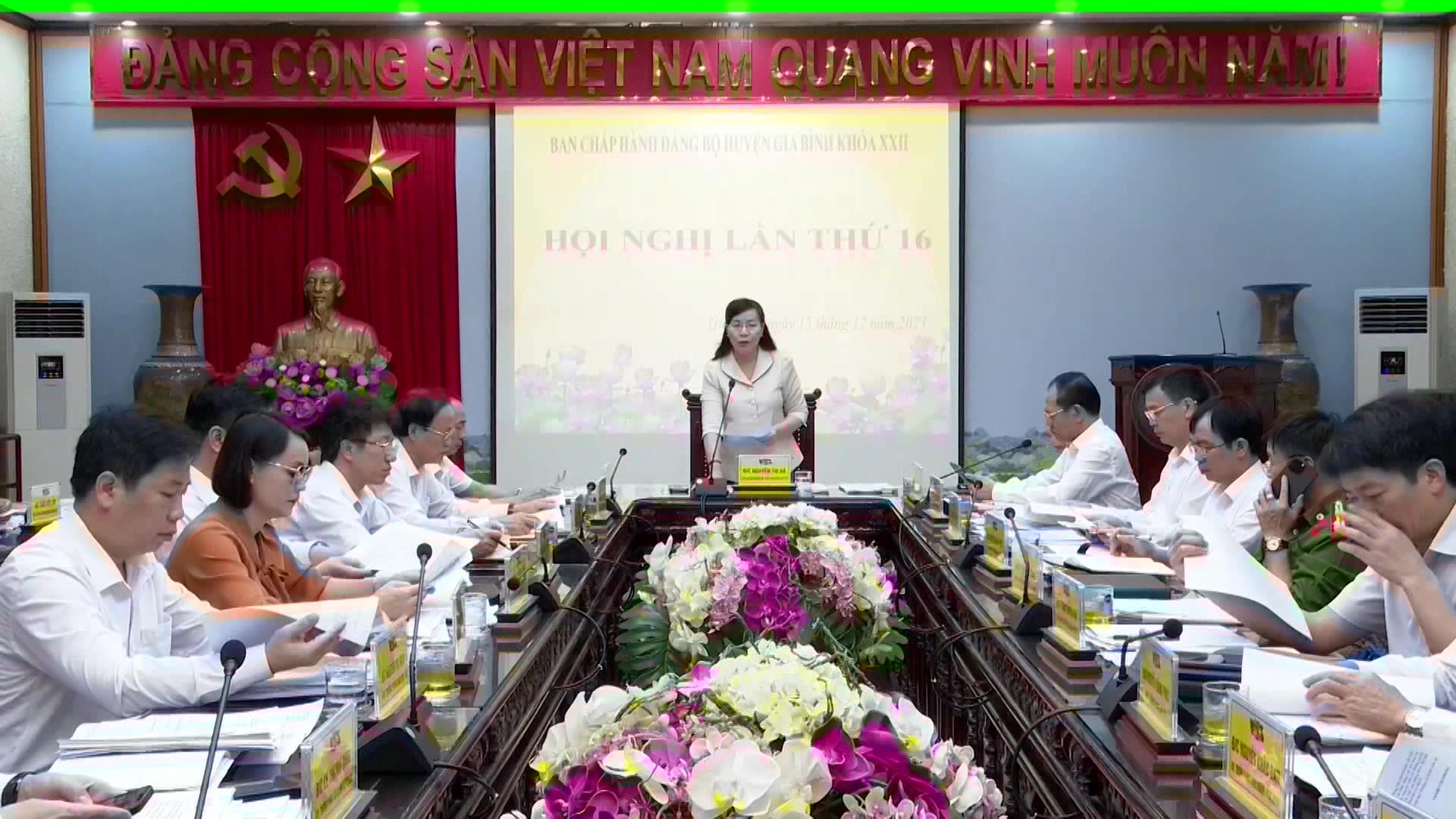 Hội nghị lần thứ 16 BCH Đảng bộ huyện Gia Bình