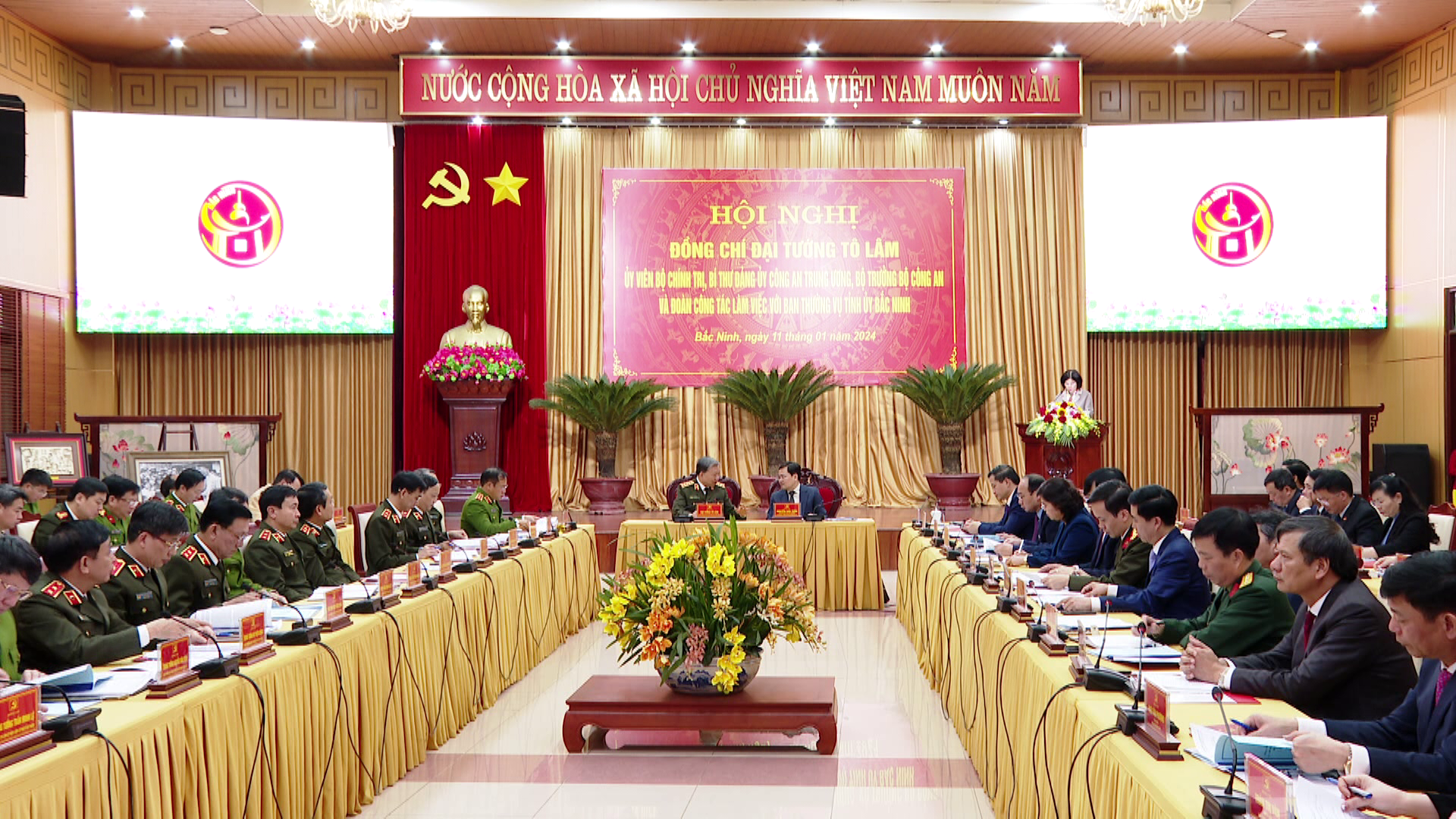 Đại tướng Tô Lâm làm việc với Ban Thường vụ Tỉnh uỷ Bắc Ninh            