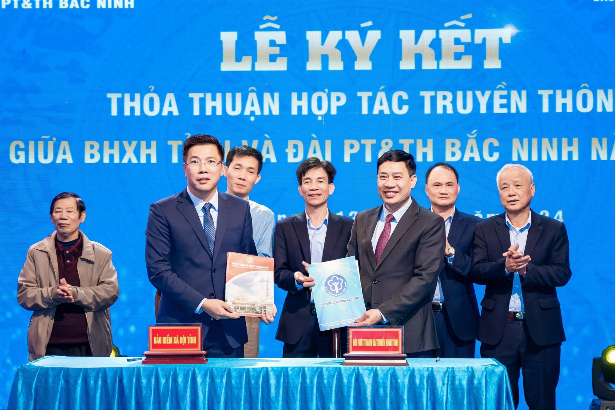 Đài Phát thanh Truyền hình Bắc Ninh và Bảo hiểm Xã hội tỉnh  ký kết thỏa thuận hợp tác truyền thông 2024.