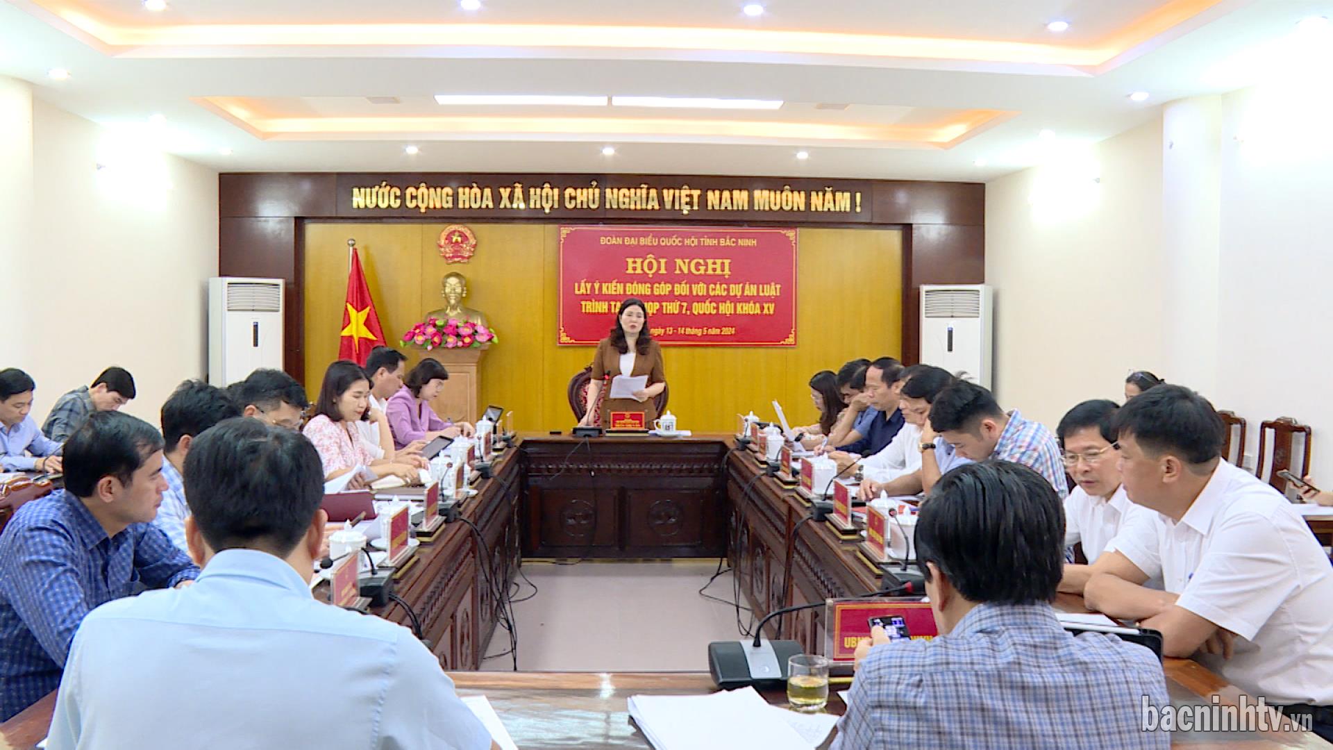 Đoàn ĐBQH tỉnh lấy ý kiến đóng góp vào 2 dự án Luật trình tại Kỳ họp thứ 7, Quốc hội khoá XV