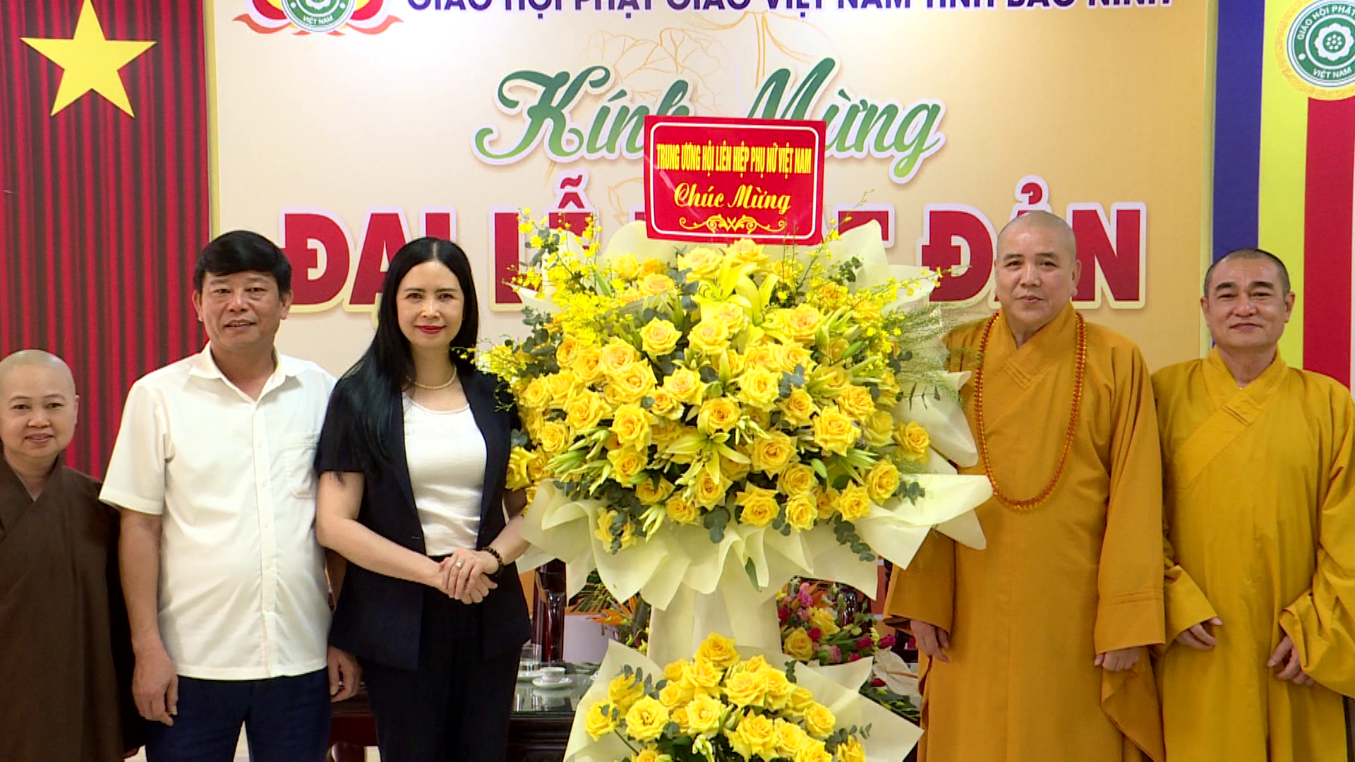 Hội LHPN Việt Nam chúc mừng Giáo hội Phật giáo tỉnh Bắc Ninh  nhân Đại lễ Phật đản 2024