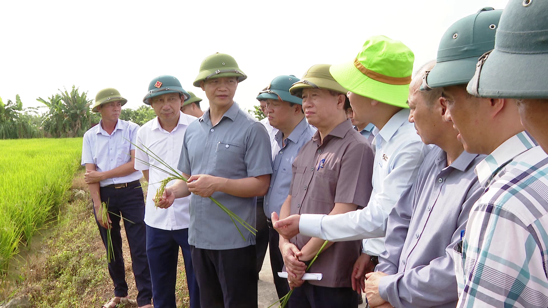 Lãnh đạo UBND tỉnh thăm mô hình sản xuất nông nghiệp và kiểm tra công trình phòng, chống thiên tai