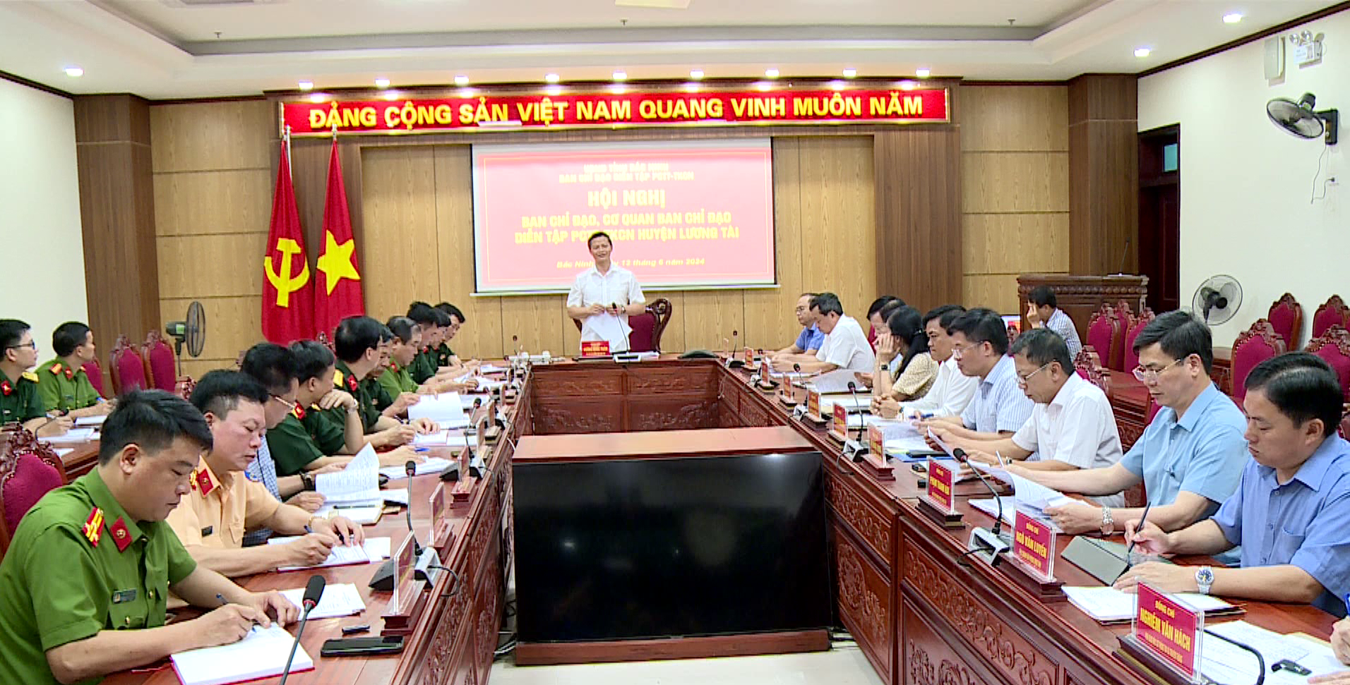 Quán triệt Kế hoạch diễn tập phòng chống thiên tai, tìm kiếm cứu nạn huyện Lương Tài