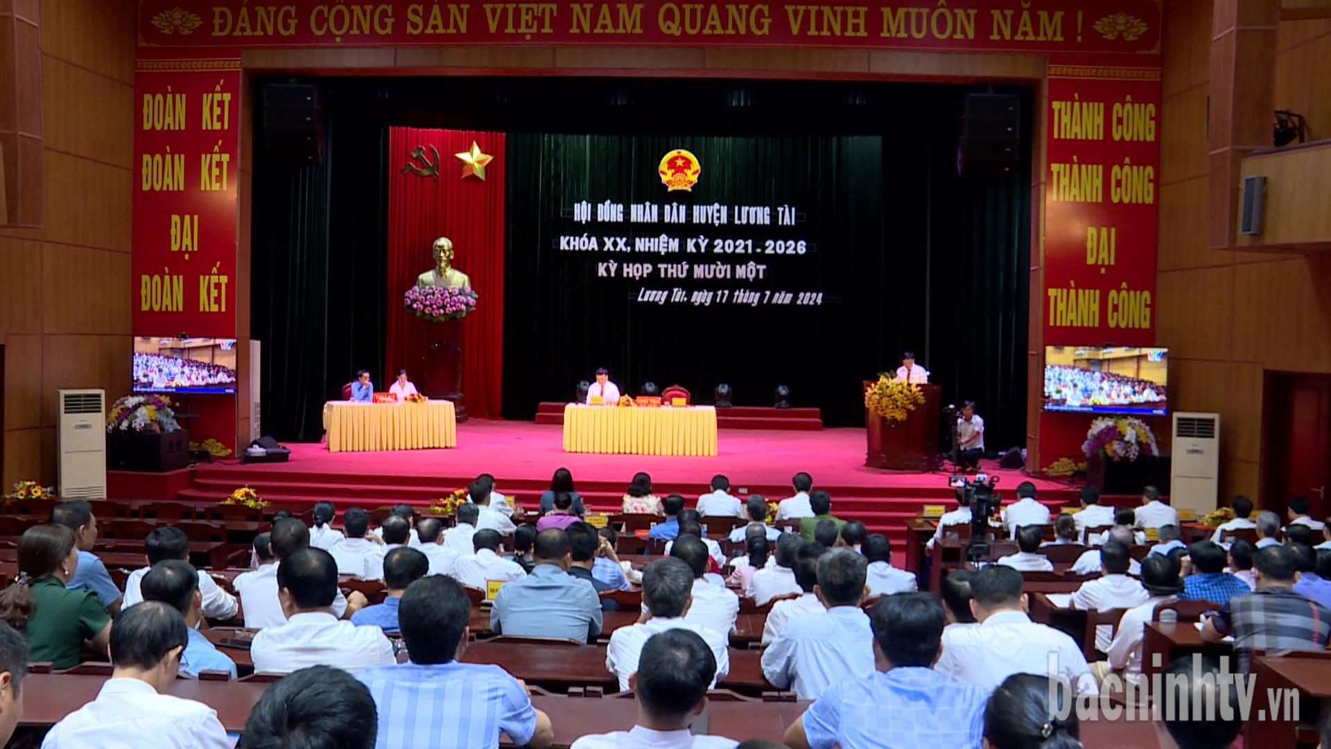 Kỳ họp thứ 11, Hội đồng nhân dân huyện Lương Tài khóa XX