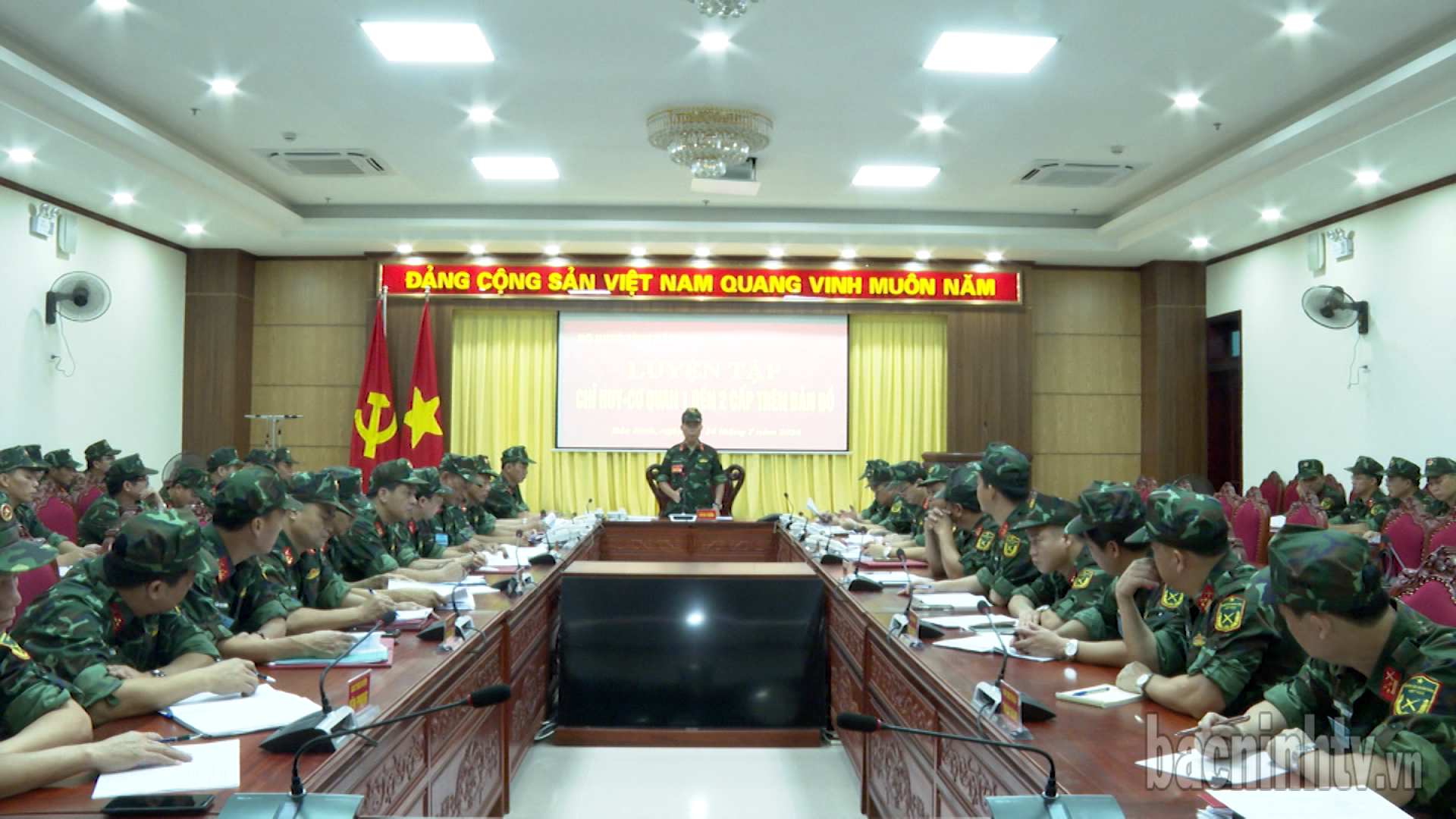 Luyện tập chỉ huy - cơ quan 1 bên 2 cấp trên bản đồ           