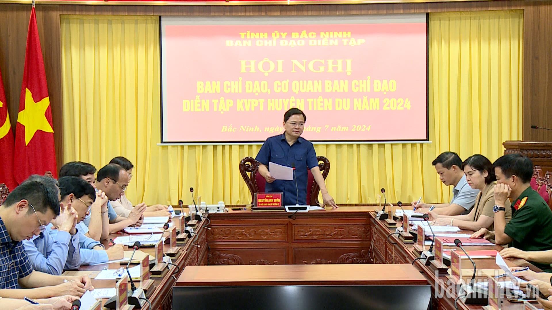 Thống nhất Kế hoạch diễn tập khu vực phòng thủ huyện Tiên Du năm 2024