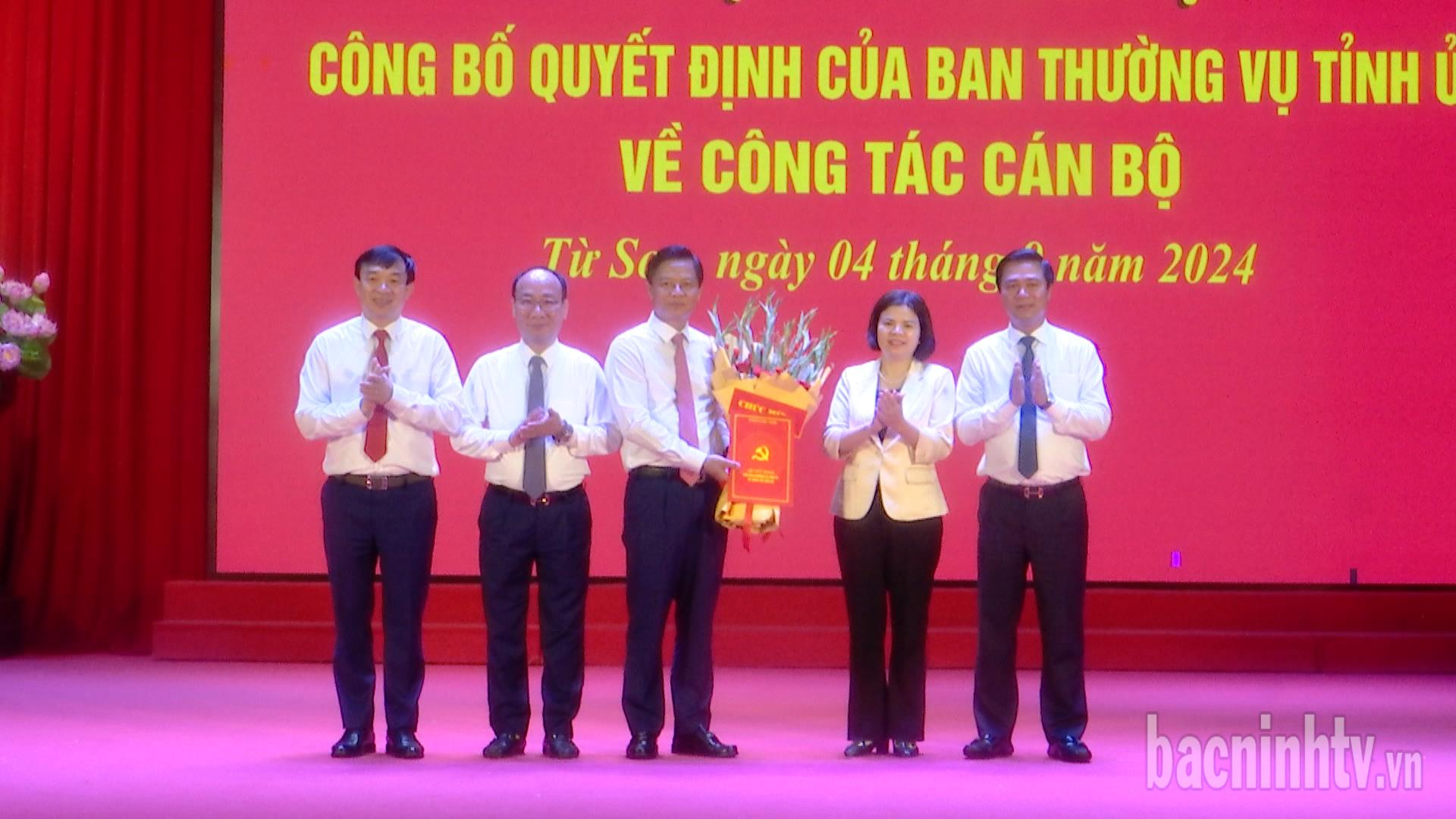Bắc Ninh: Công bố các Quyết định về công tác cán bộ