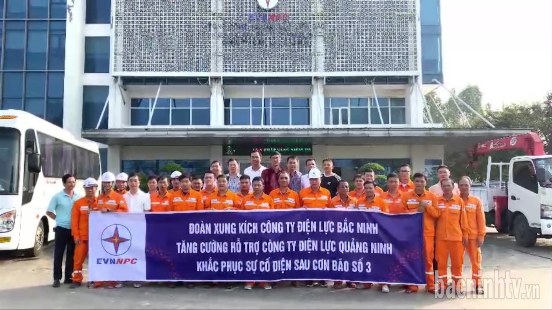 30 cán bộ, nhân viên Công ty Điện lực Bắc Ninh lên đường hỗ trợ tỉnh Quảng Ninh