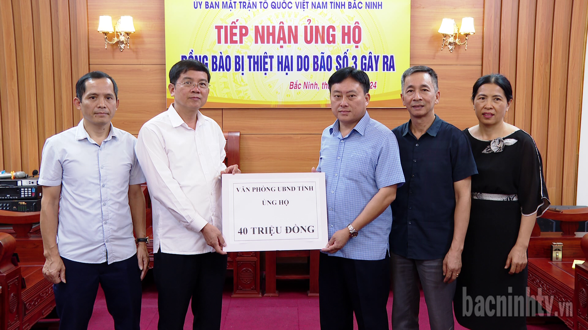MTTQ tỉnh tiếp nhận ủng hộ đồng bào bị ảnh hưởng bão số 3