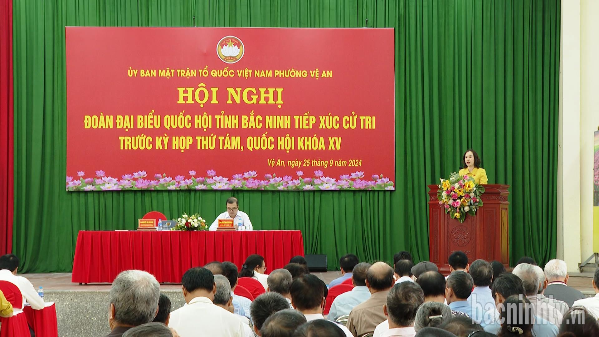 Đoàn Đại biểu Quốc hội tiếp xúc cử tri thành phố Bắc Ninh