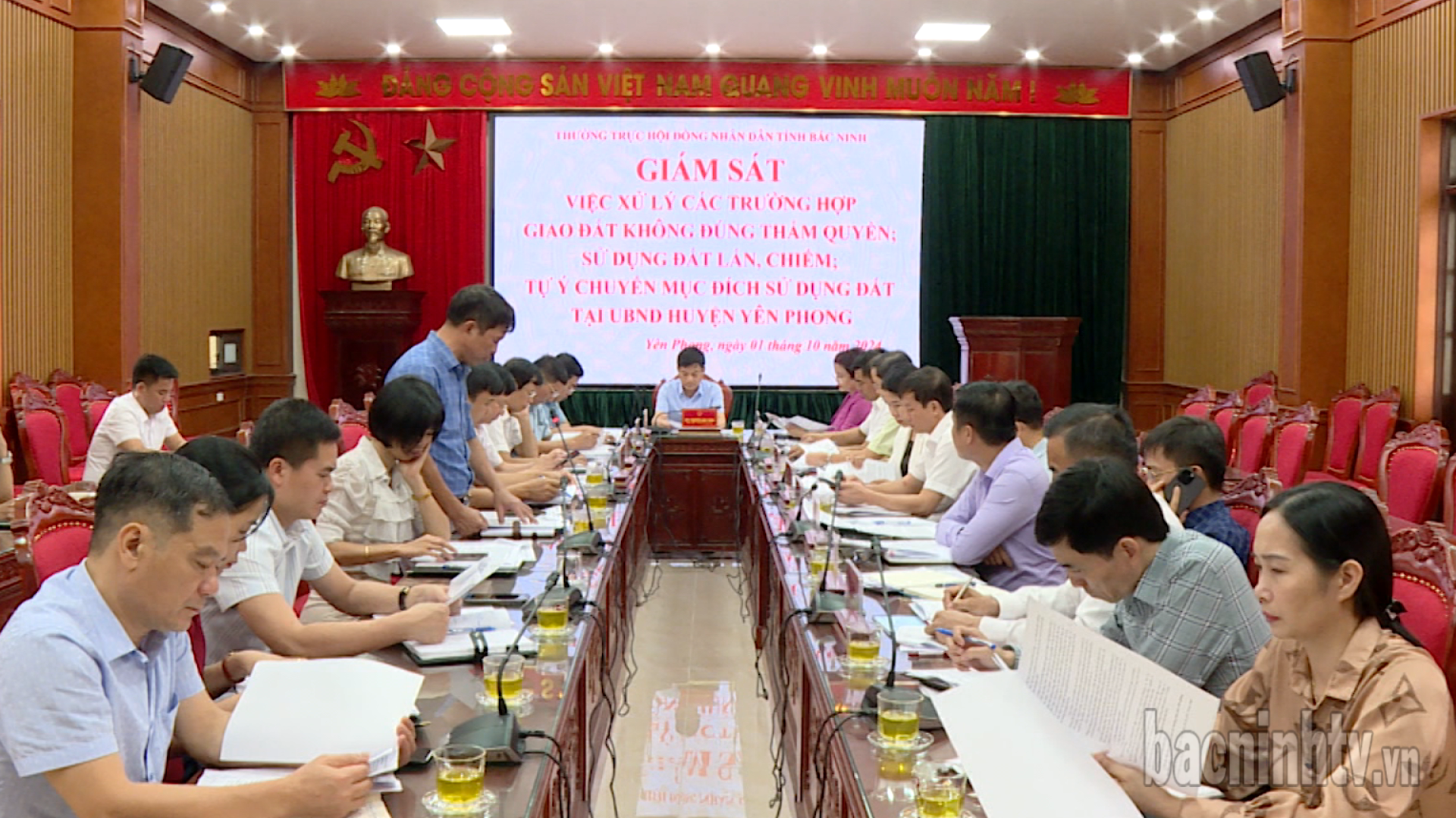 HĐND tỉnh giám sát việc xử lý các trường hợp giao đất không đúng thẩm quyền tại thị xã Quế Võ và huyện Yên Phong