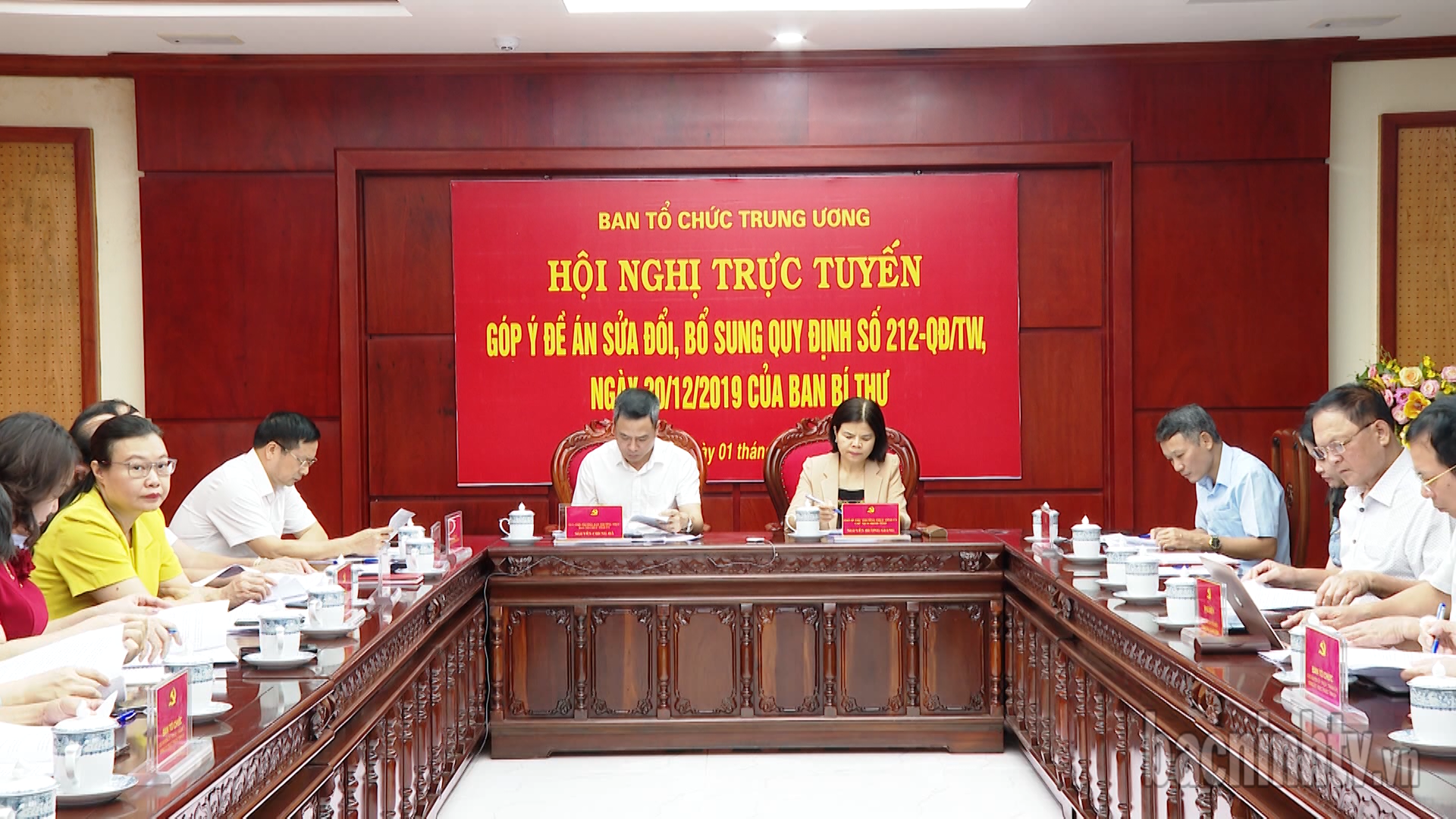 Hội nghị trực tuyến góp ý Đề án sửa đổi, bổ sung Quy định số 212 của Ban Bí thư
