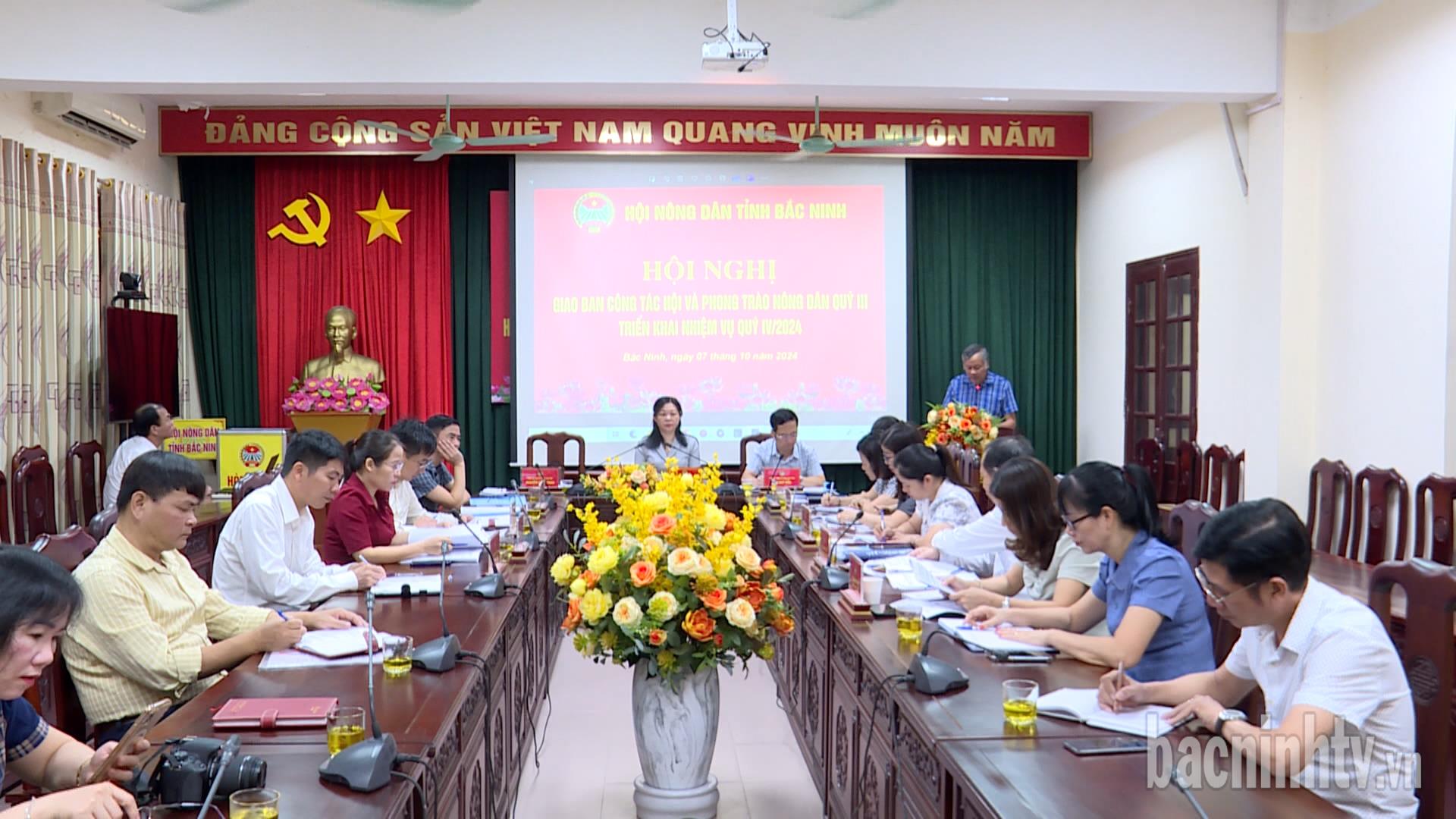 Hội Nông dân tỉnh triển khai công tác quý IV          