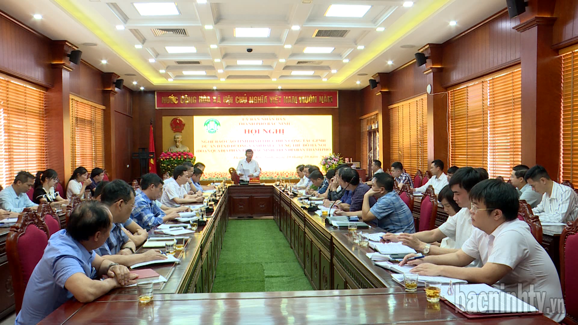 Lãnh đạo UBND tỉnh làm việc với thành phố Bắc Ninh về công tác giải phóng mặt bằng dự án đường vành đai 4- vùng thủ đô Hà Nội