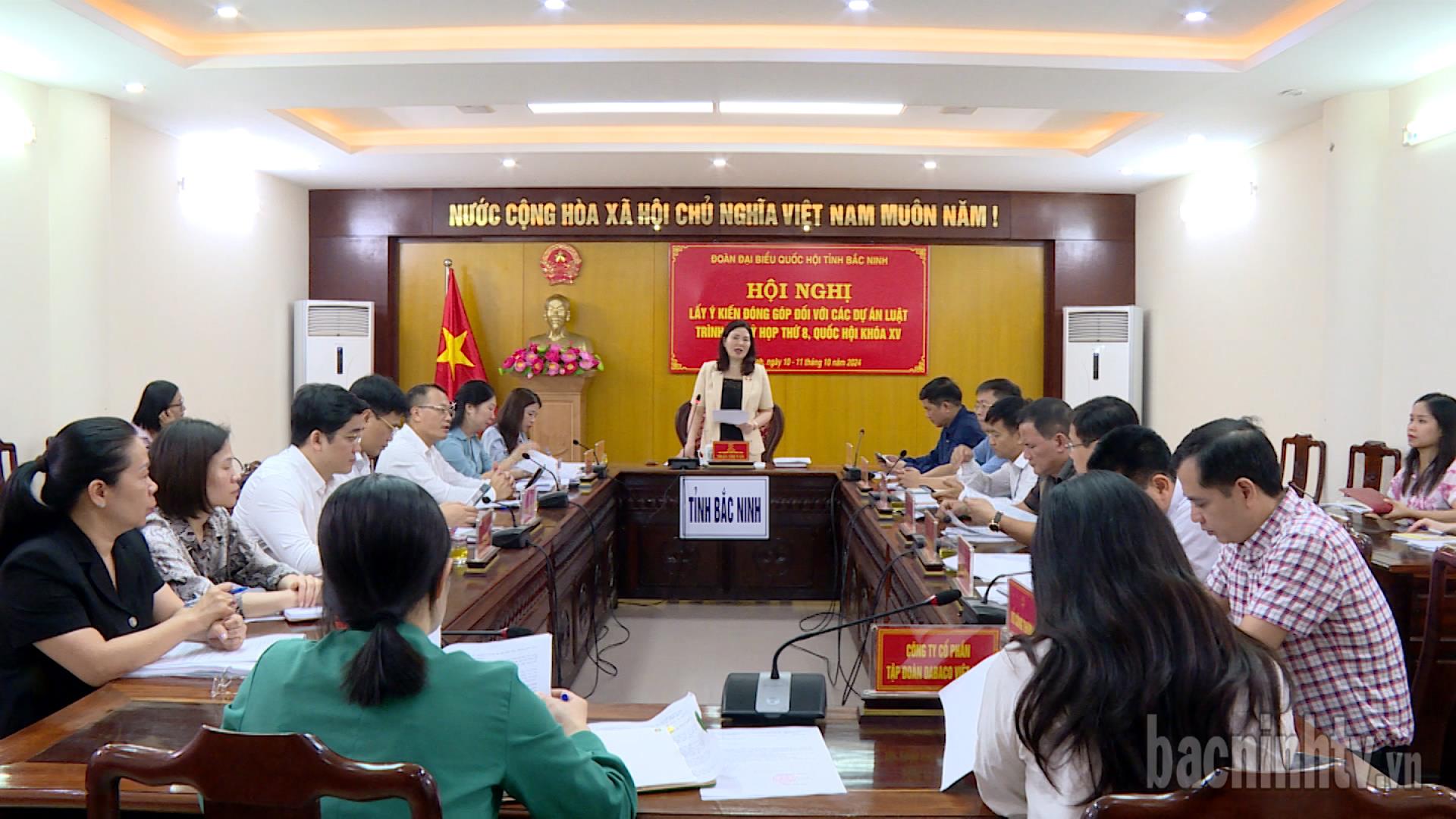 Đoàn ĐBQH lấy ý kiến đóng góp 3 Dự án Luật trình tại kỳ họp thứ 8