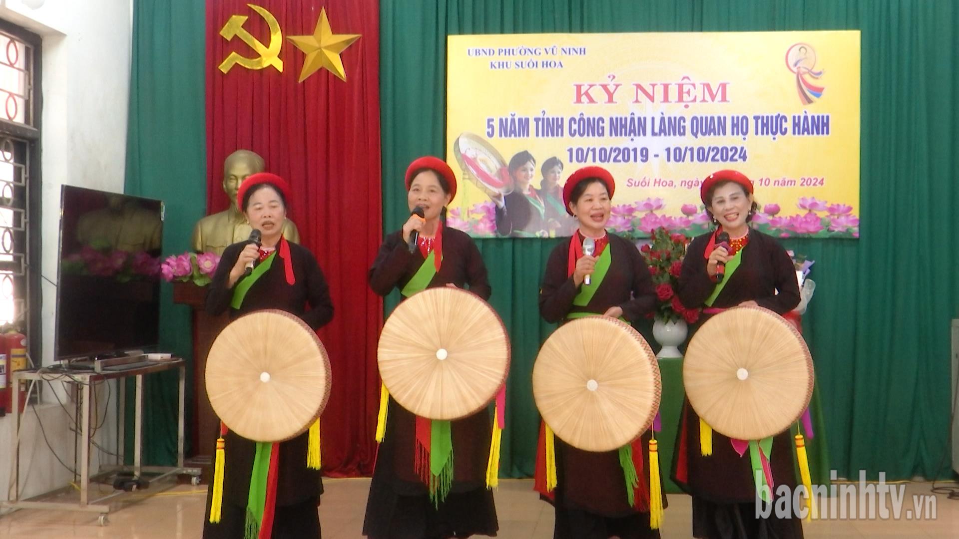 Kỉ niệm 5 năm thành lập Câu lạc bộ Quan họ thực hành