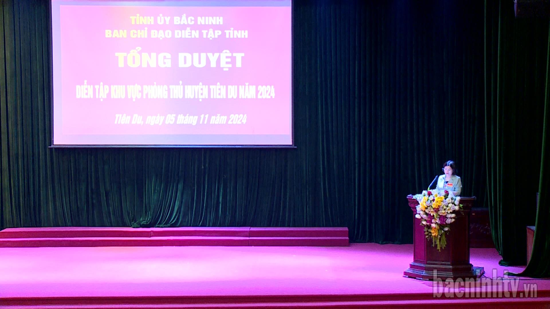 Ngày thứ nhất Tổng duyệt diễn tập khu vực phòng thủ huyện Tiên Du năm 2024