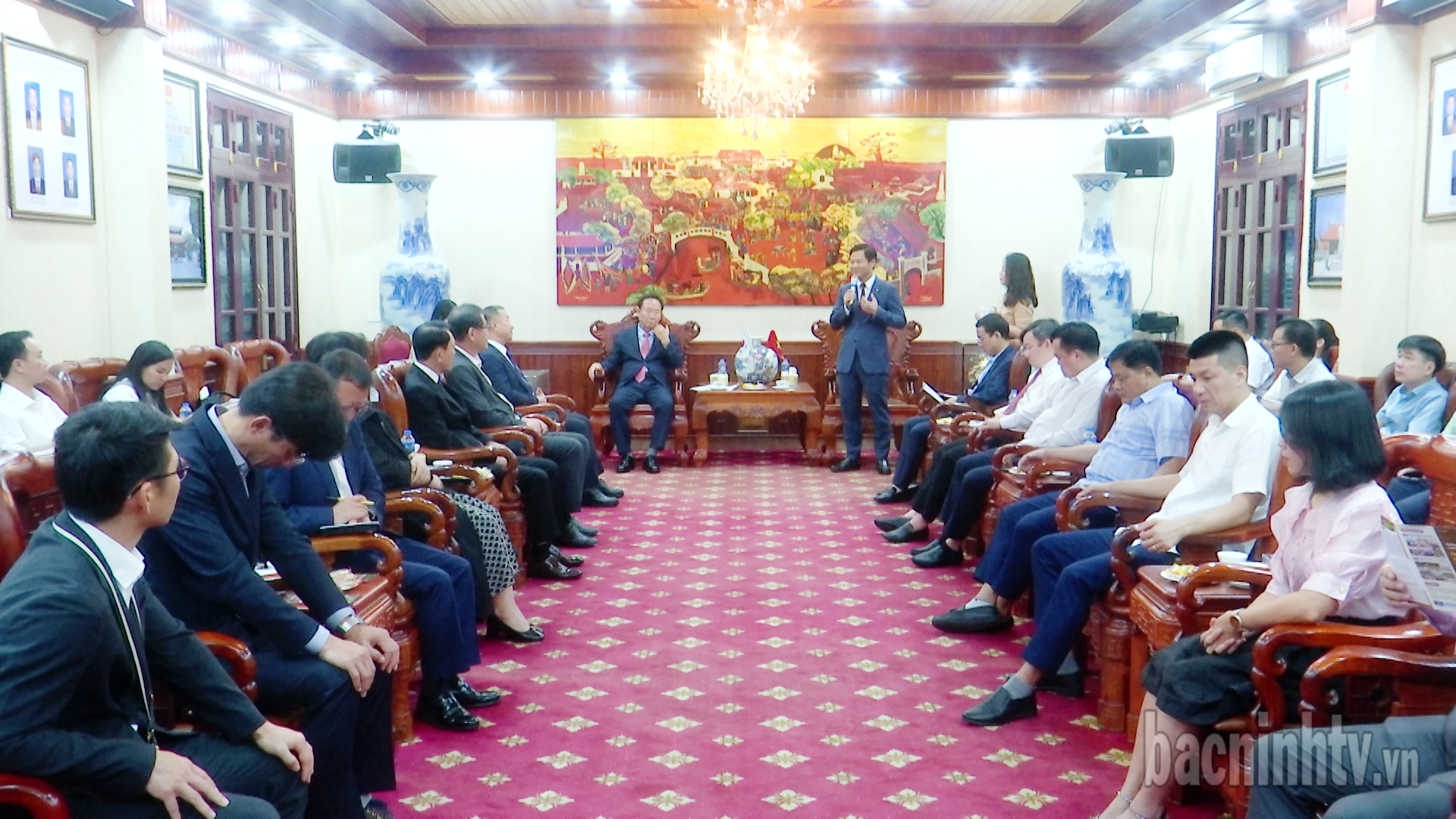 Thành ủy Từ Sơn tiếp và làm việc với đoàn công tác huyện Bonghwa (Hàn Quốc)