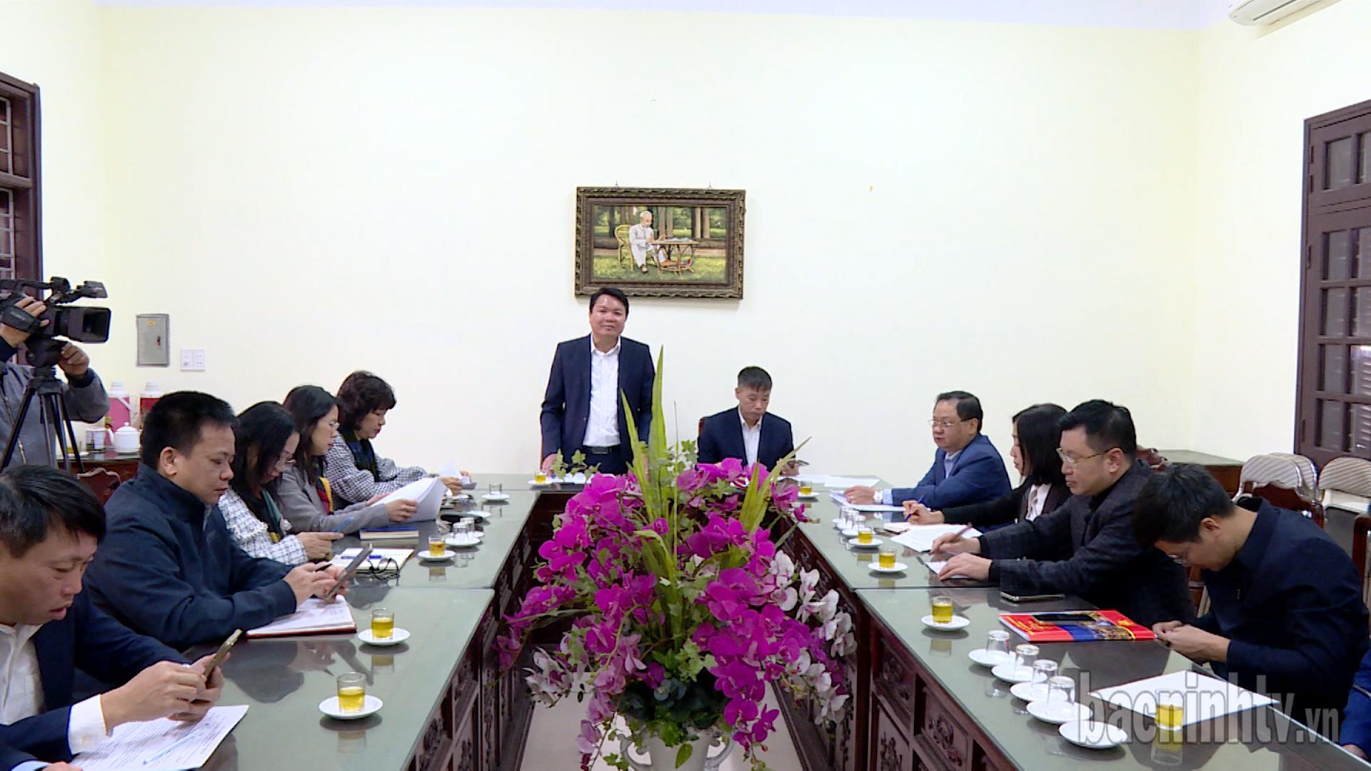 Đoàn công tác của Báo Nhân dân làm việc tại tỉnh Bắc Ninh
