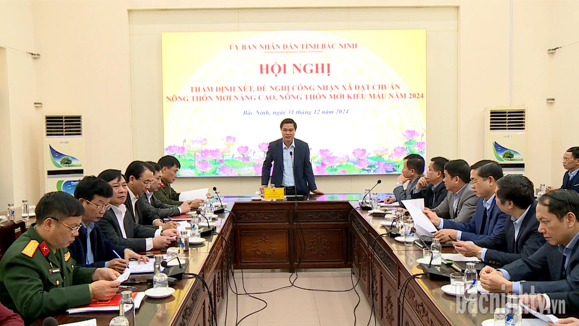 Bắc Ninh: Xét thẩm định, công nhận 20 xã đạt chuẩn nông thôn mới nâng cao, nông thôn mới kiểu mẫu