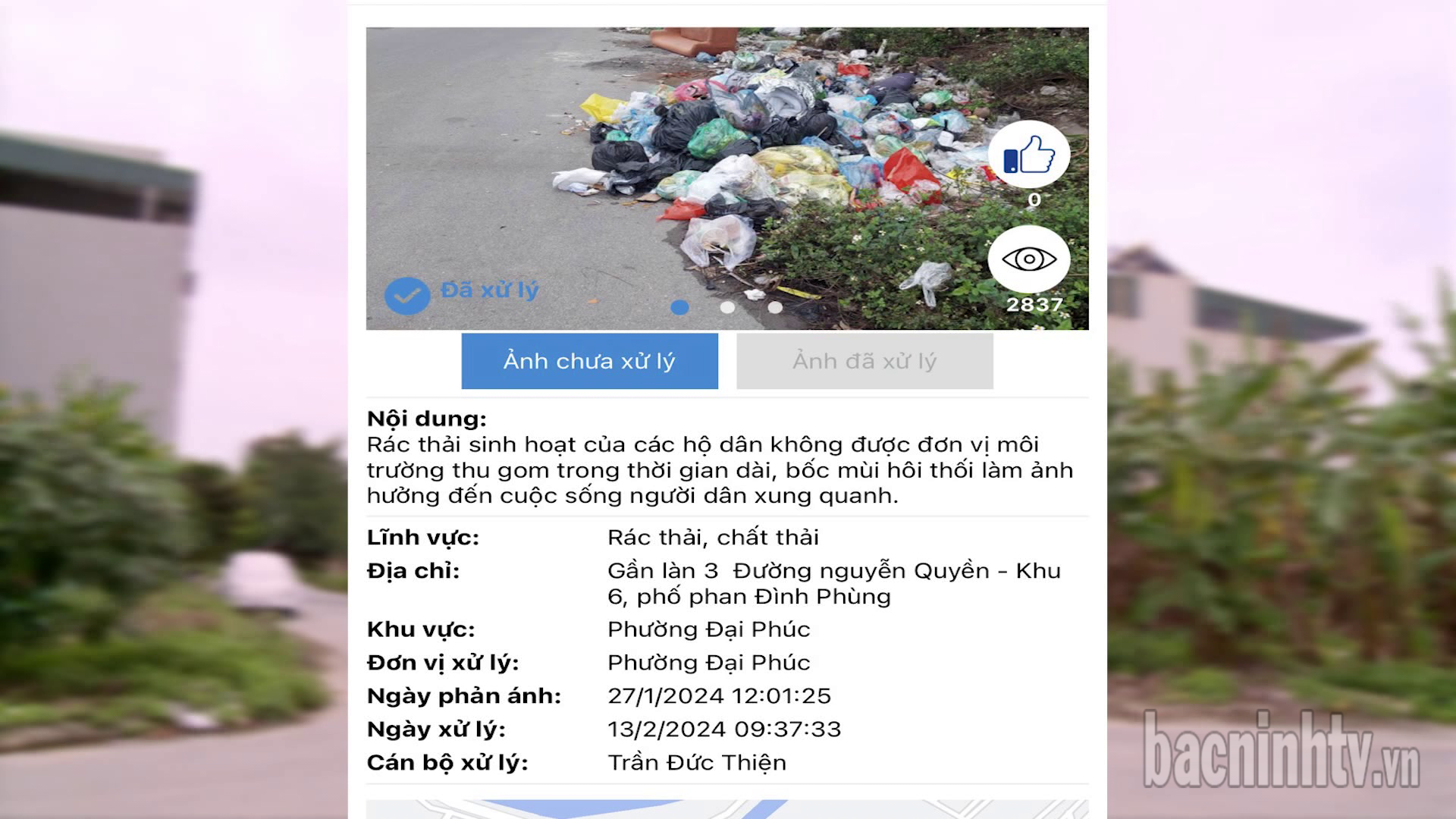 Tỷ lệ xử lý phản ánh kiến nghị năm 2024 đạt 89,8%