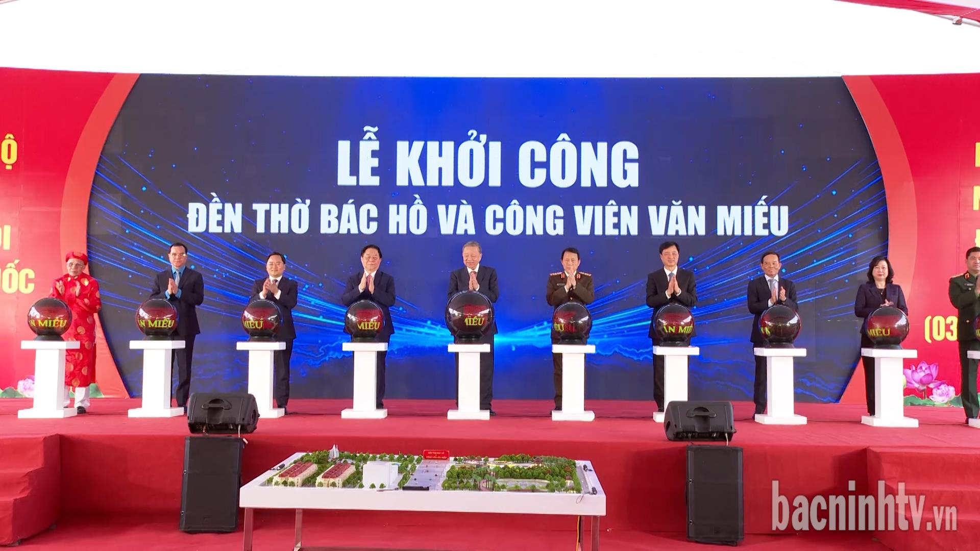 Tổng Bí thư Tô Lâm dự lễ khởi công đền thờ Bác Hồ và Công viên Văn Miếu