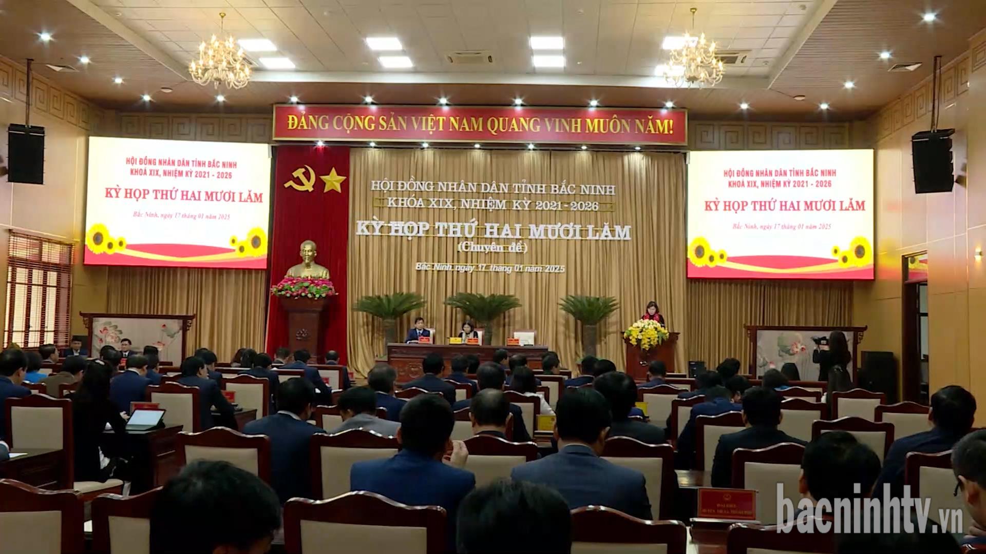 Kỳ họp thứ 25 (chuyên đề) HĐND tỉnh khóa XIX, nhiệm kỳ 2021 - 2026
