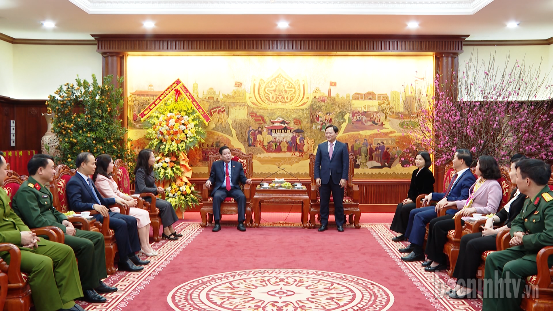 Đoàn đại biểu tỉnh Bắc Giang chúc Tết tỉnh Bắc Ninh
