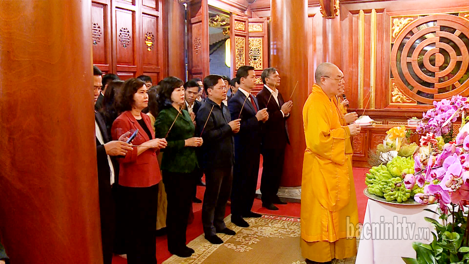 Lãnh đạo tỉnh dự Lễ khánh thành và hô thần nhập tượng tại chùa Dạm