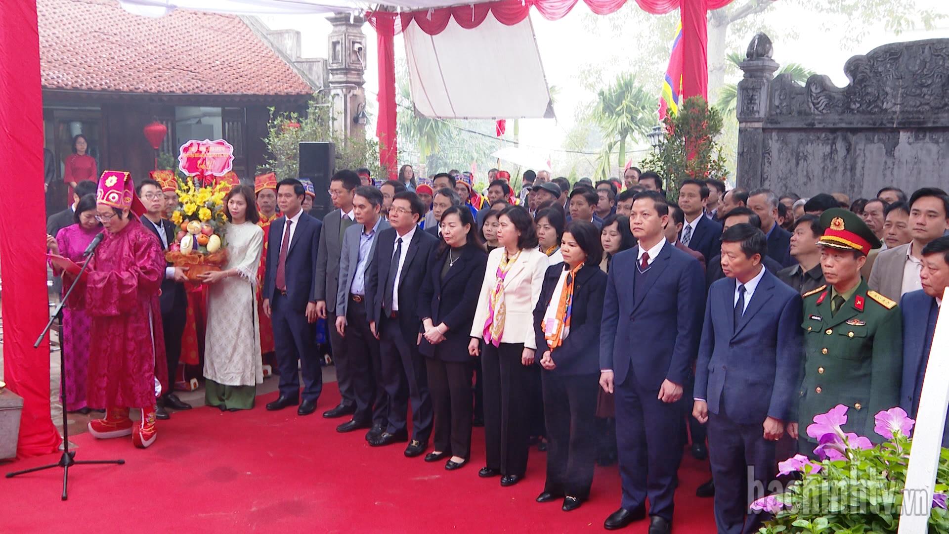 Lãnh đạo tỉnh dâng hương tại Văn Miếu Bắc Ninh nhân Tết Nguyên Tiêu xuân Ất Tỵ 2025