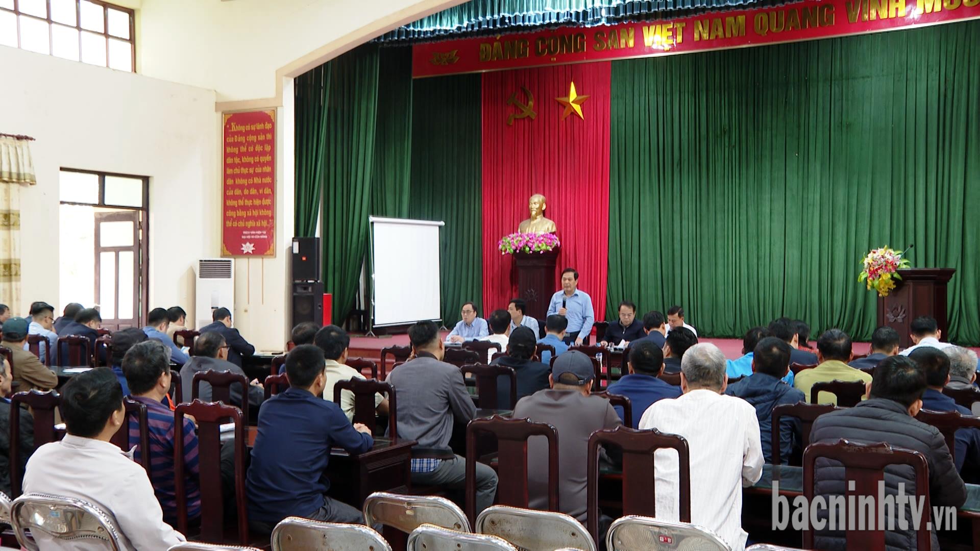 Thành phố Bắc Ninh đối thoại với các hộ có đất bị thu hồi đề thực hiện dự án đường vành đai 4