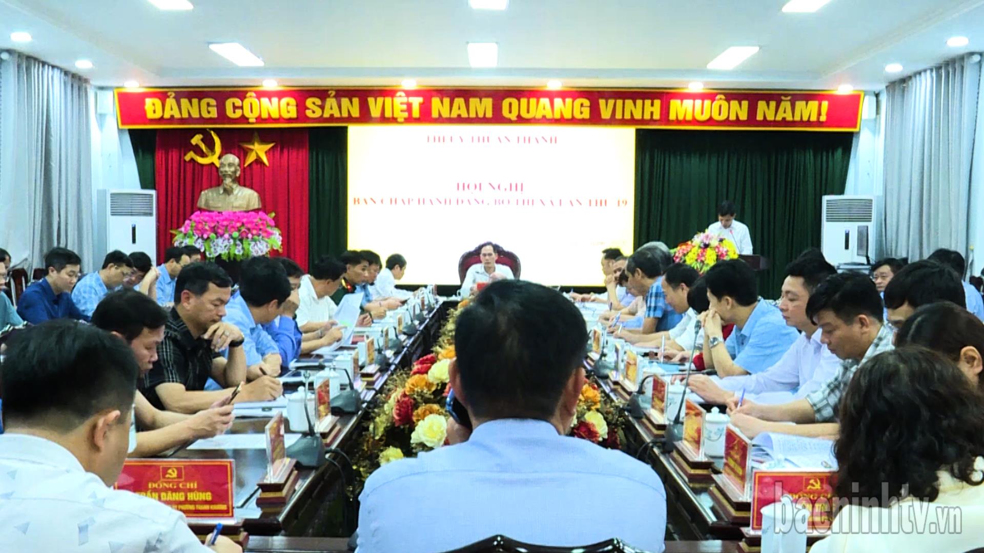 Hội nghị lần thứ 19, Ban chấp hành Đảng bộ thị xã Thuận Thành