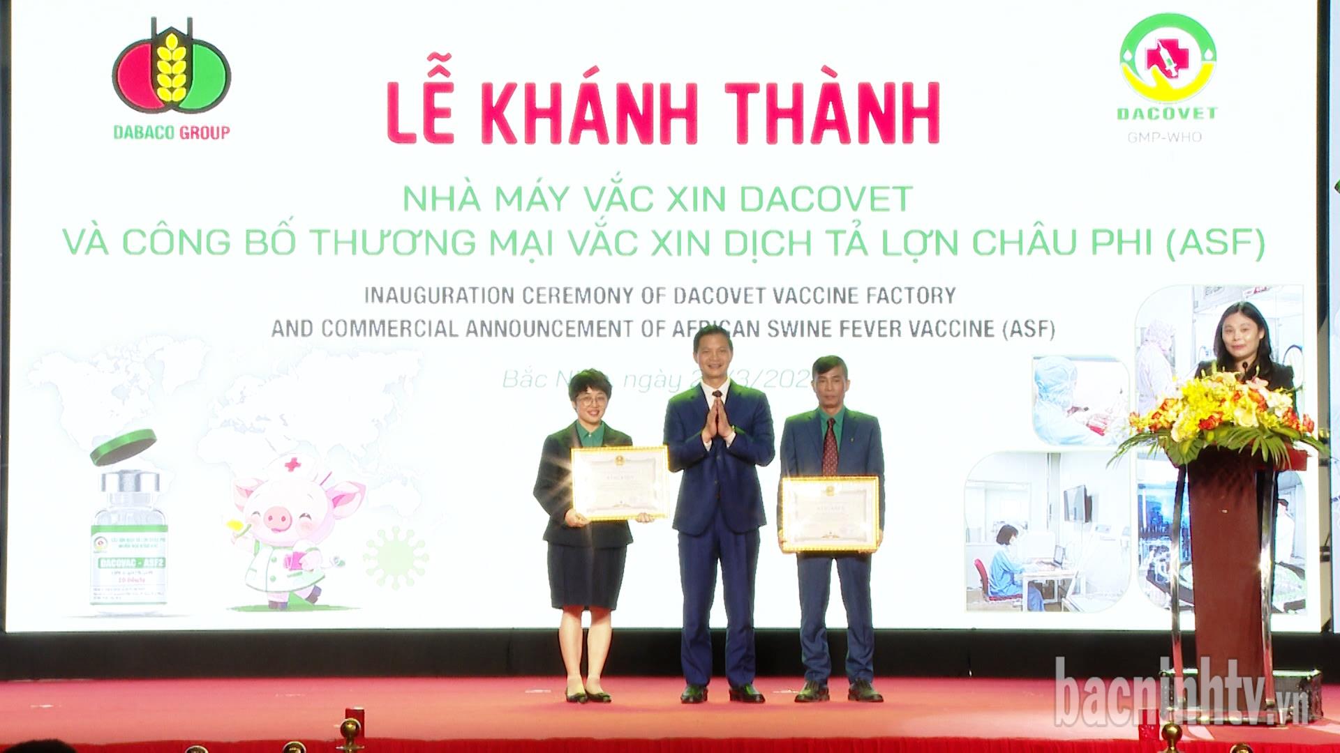 Khánh thành Nhà máy sản xuất vắc xin Dacovet