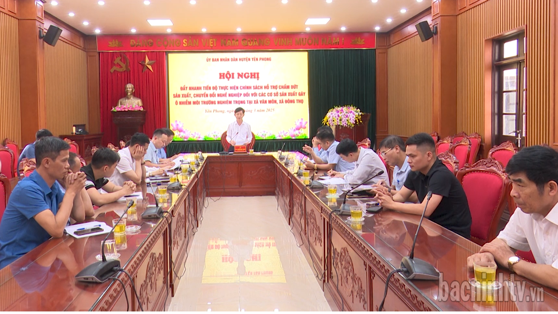 Yên Phong đẩy nhanh tiến độ thực hiện chính sách hỗ trợ làng nghề gây ô nhiễm môi trường chấm dứt sản xuất, chuyển đổi nghề nghiệp