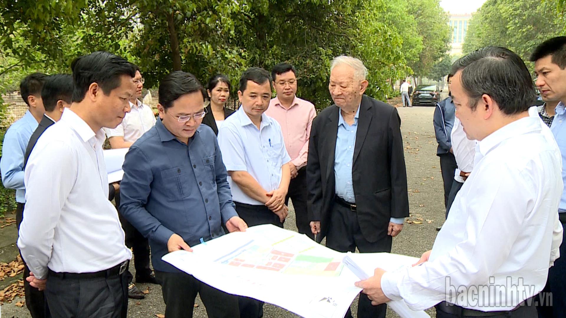 Bí thư Tỉnh ủy kiểm tra một số Dự án đầu tư xây dựng tại thành phố Từ Sơn, thị xã Quế Võ