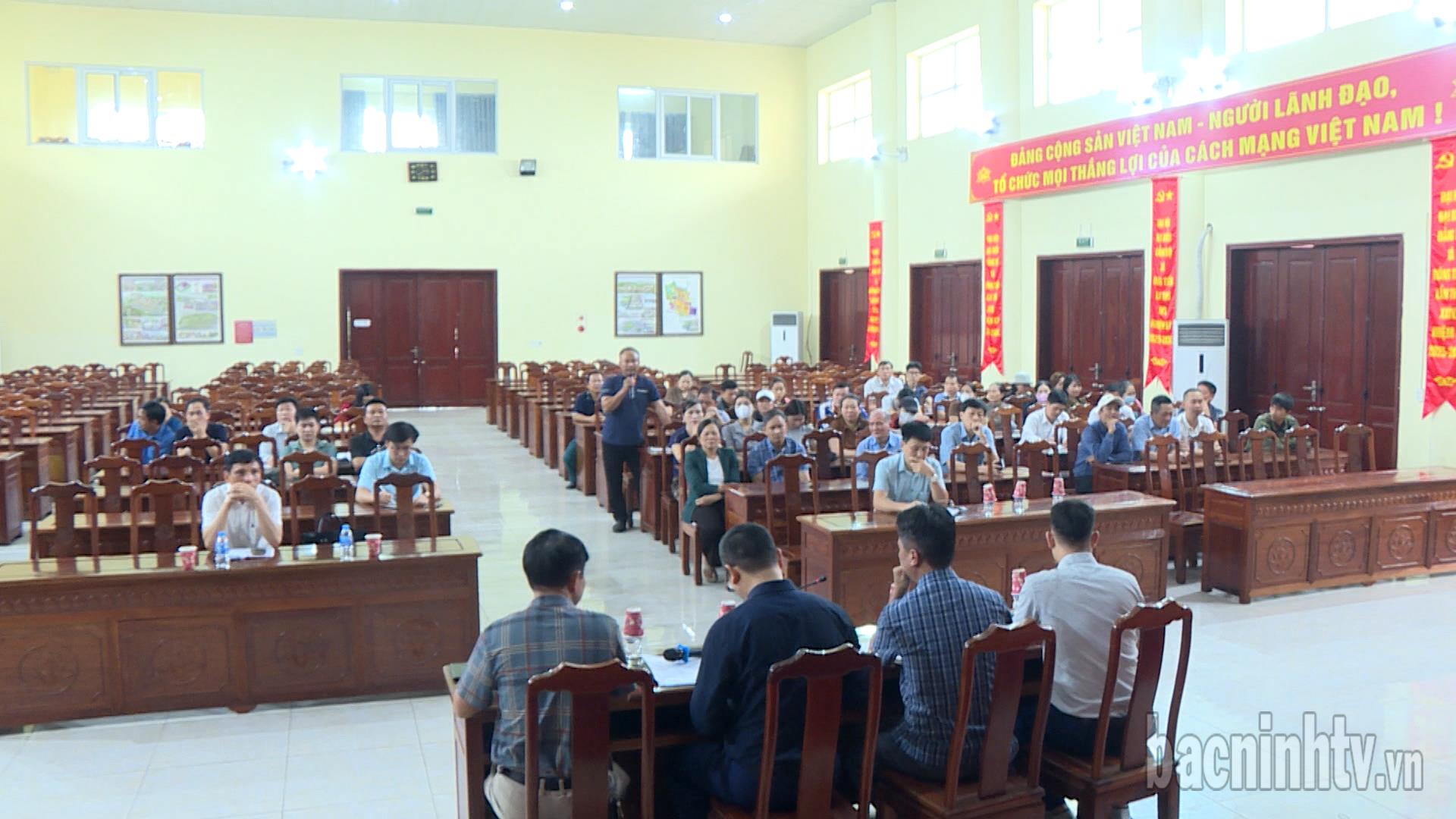 Huyện Yên Phong đối thoại với nhân dân đẩy nhanh tiên độ các dự án